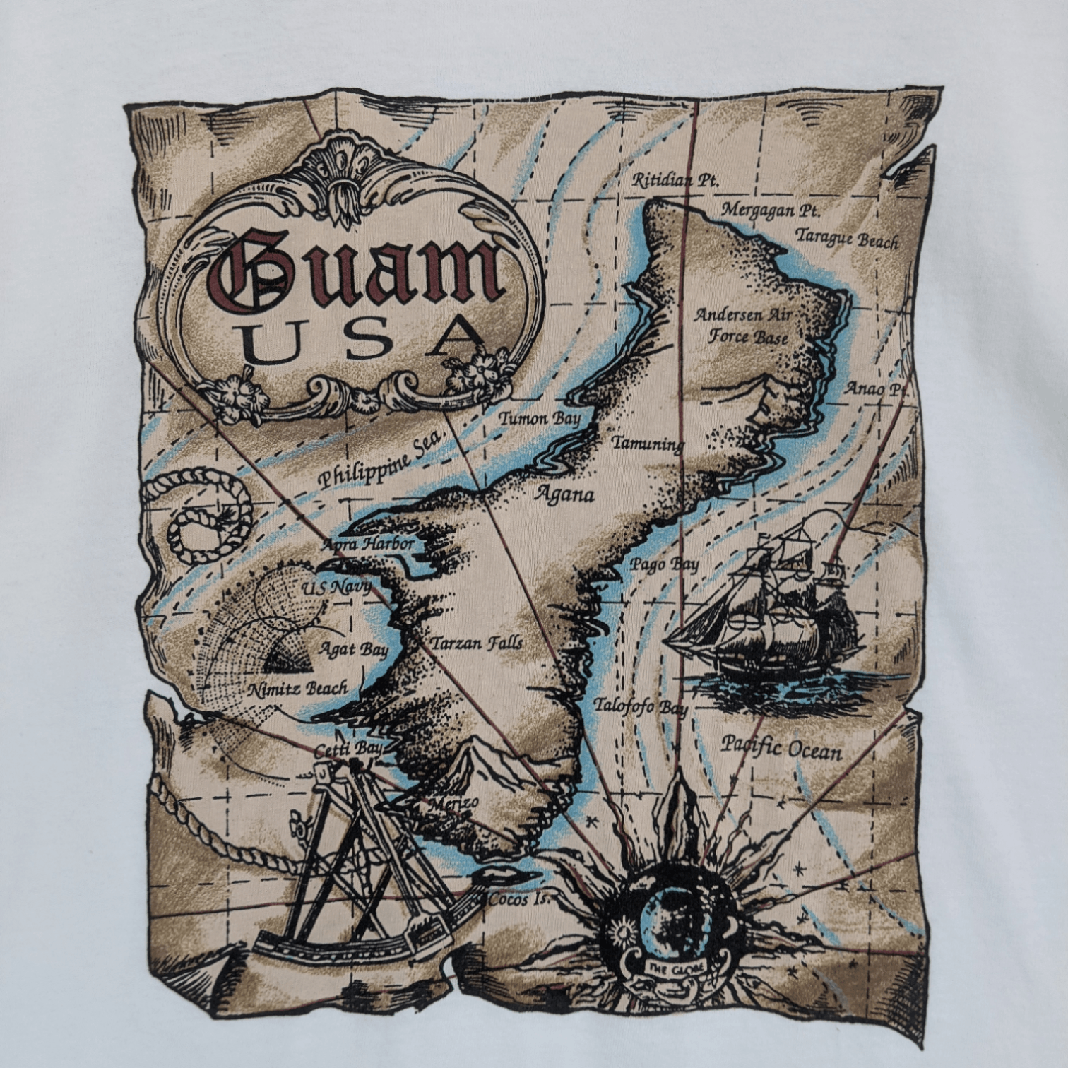 Anvil × Vintage Vintage 90's GUAM Graphic T-Shirt Single Stitches Size US M / EU 48-50 / 2 - 5 Thumbnail