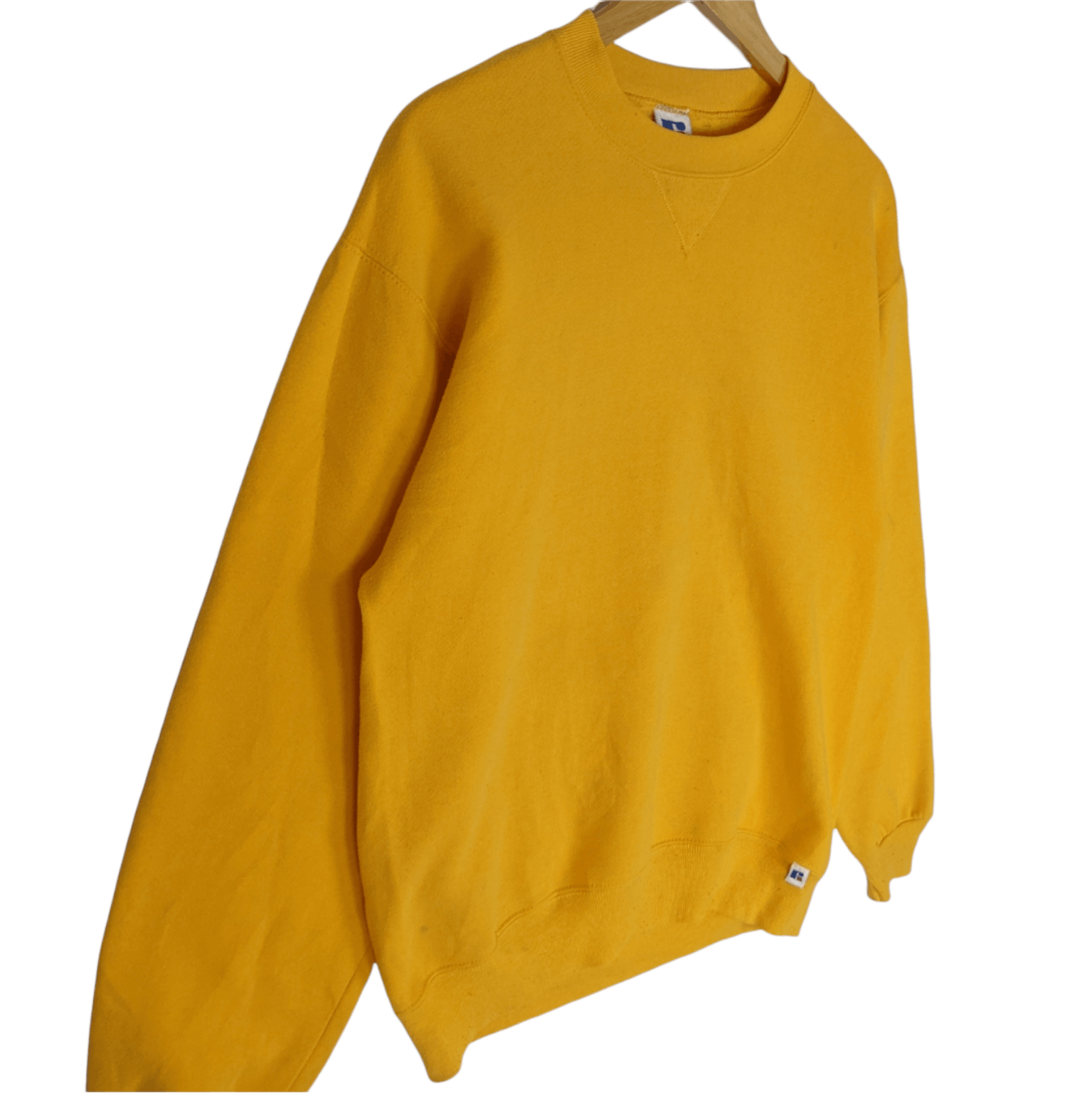 Russell Athletic 90's RUSSELL ATHLETIC Yellow Plain Jumper Sweatshirt Size US M / EU 48-50 / 2 - 3 Thumbnail