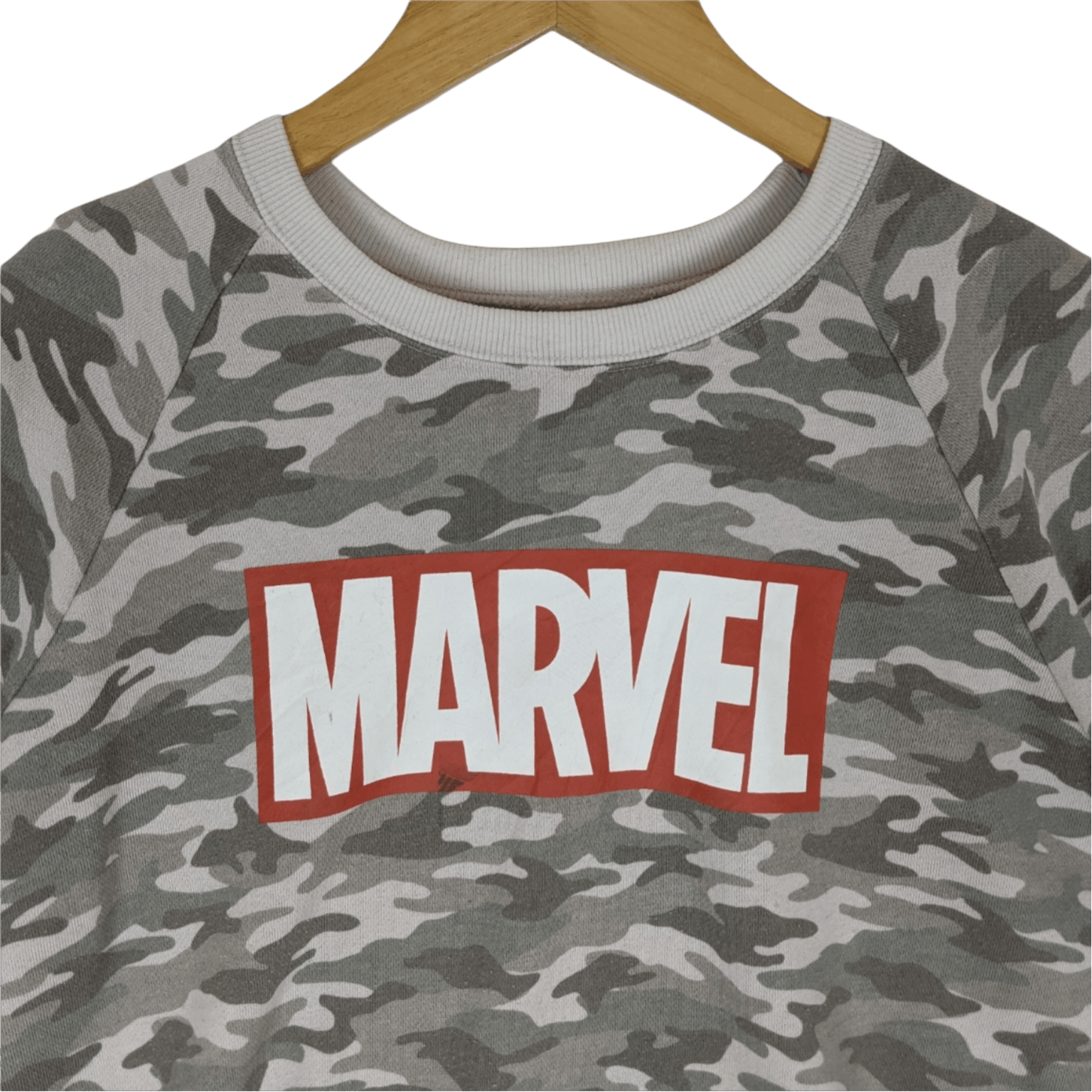 Japanese Brand MARVEL Box Logo Camouflage Jumper Sweatshirt Size US L / EU 52-54 / 3 - 4 Thumbnail