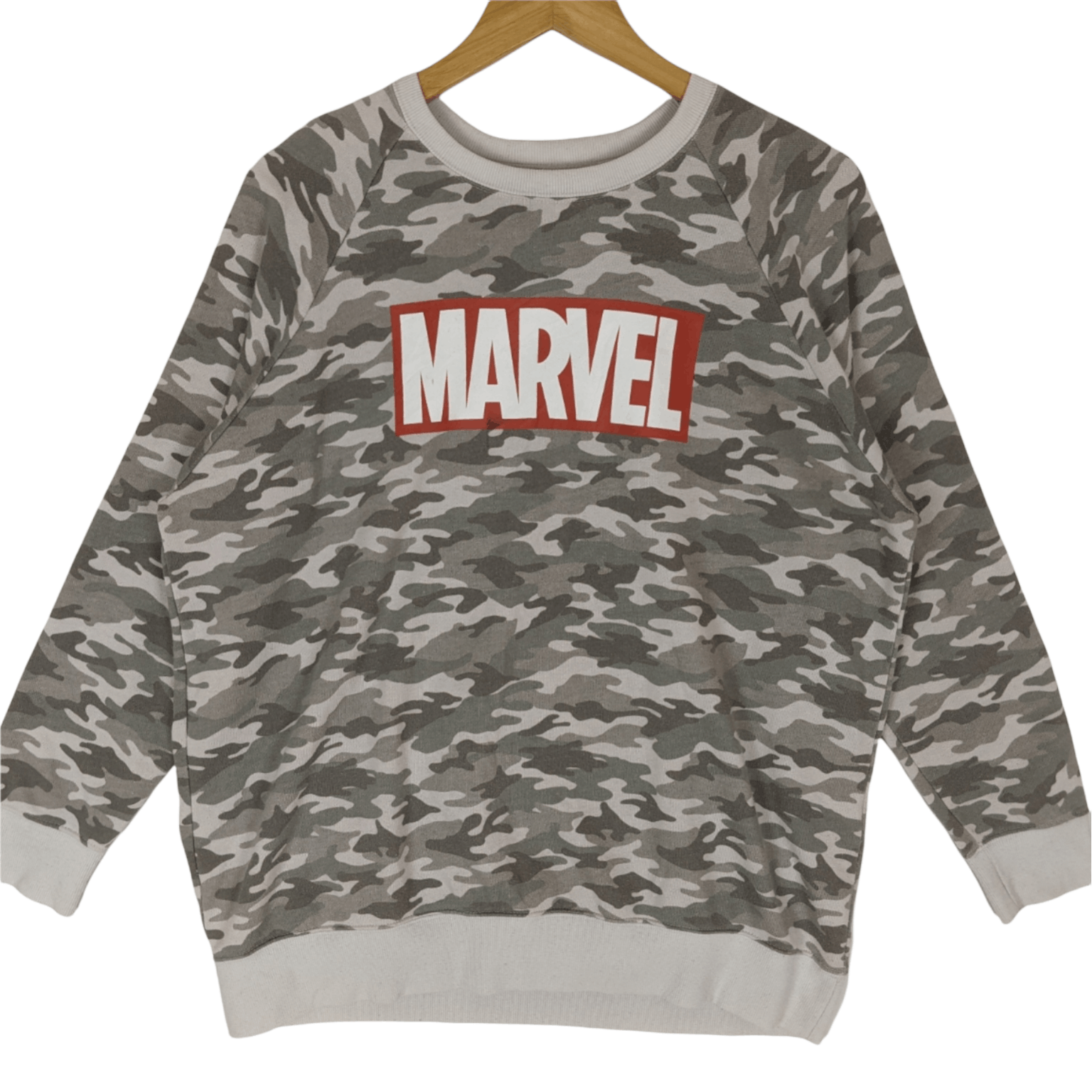 Japanese Brand MARVEL Box Logo Camouflage Jumper Sweatshirt Size US L / EU 52-54 / 3 - 2 Thumbnail