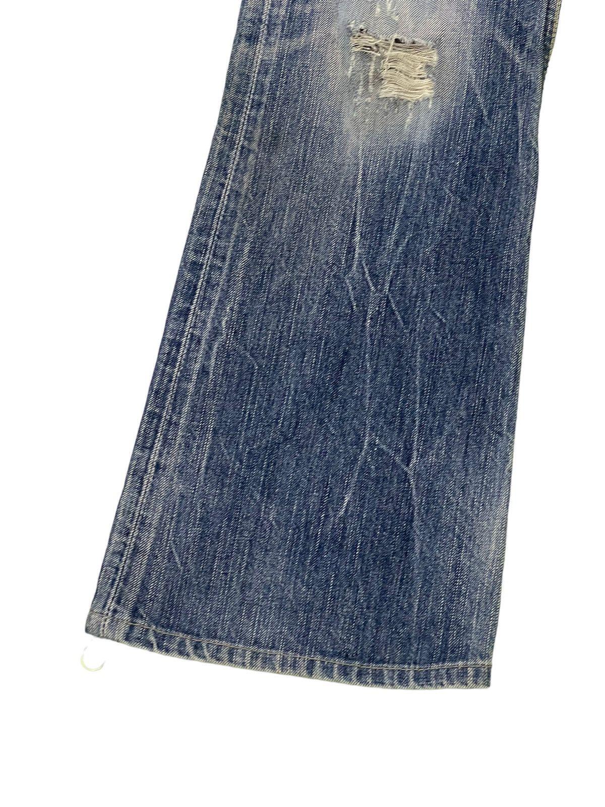Edwin Flare Jeans Edwin Japan Distress Denim Low Rise Boot Cut 5🟦 Size US 30 / EU 46 - 5 Thumbnail
