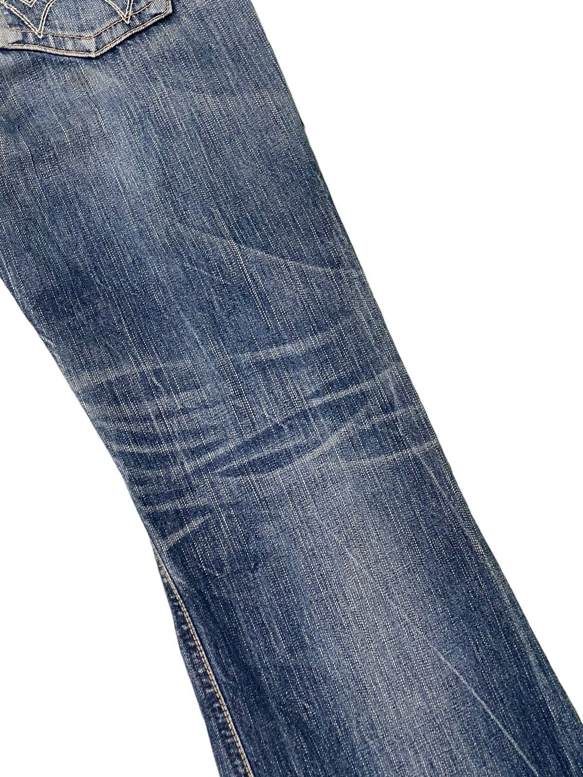 Edwin Flare Jeans Edwin Japan Distress Denim Low Rise Boot Cut 5🟦 Size US 30 / EU 46 - 18 Thumbnail