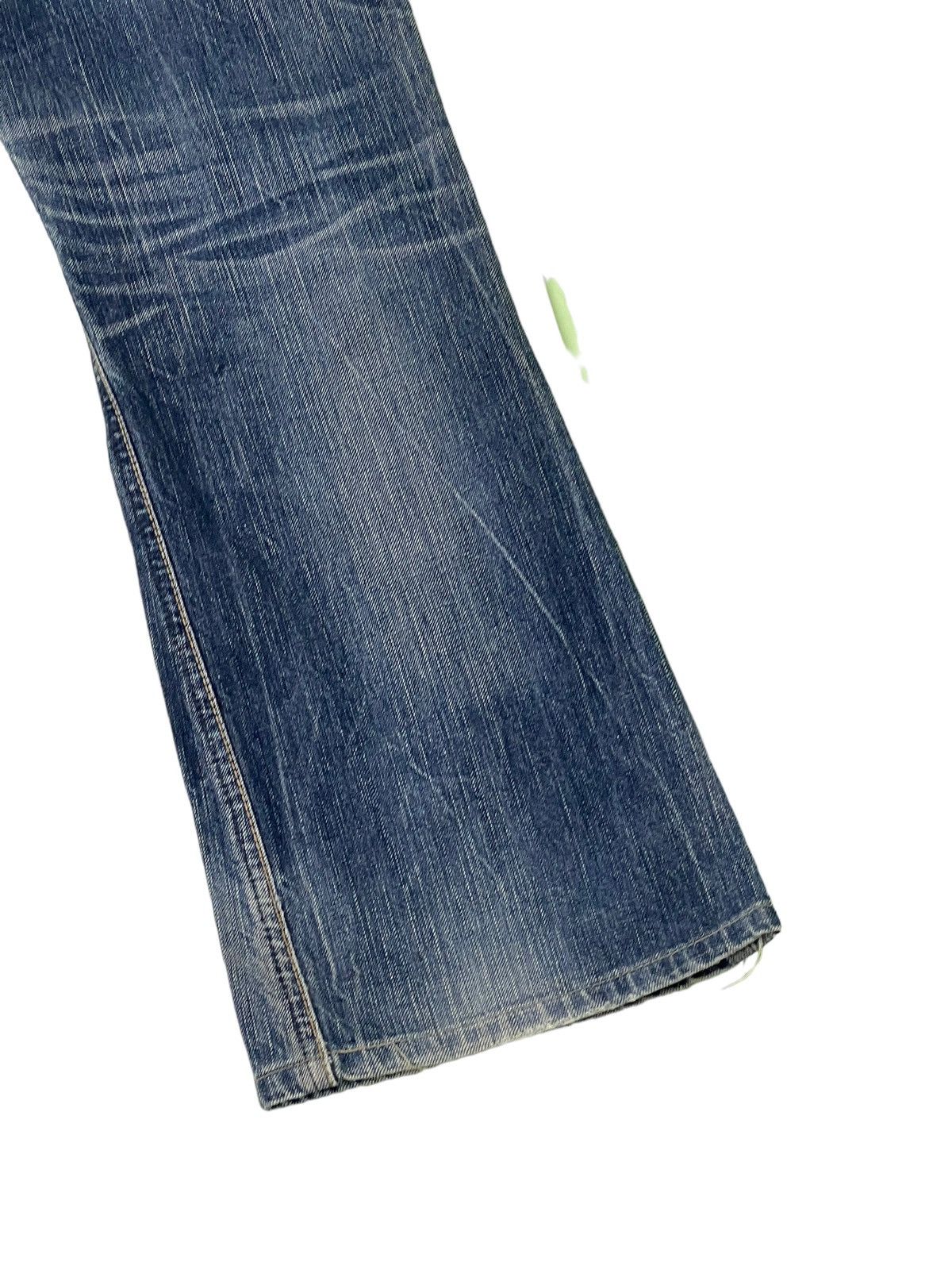 Edwin Flare Jeans Edwin Japan Distress Denim Low Rise Boot Cut 5🟦 Size US 30 / EU 46 - 15 Thumbnail