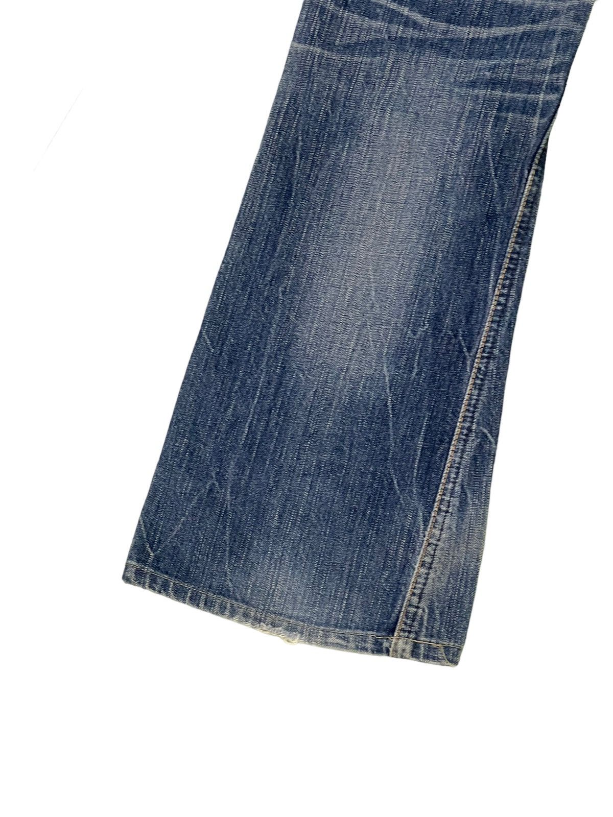 Edwin Flare Jeans Edwin Japan Distress Denim Low Rise Boot Cut 5🟦 Size US 30 / EU 46 - 16 Thumbnail