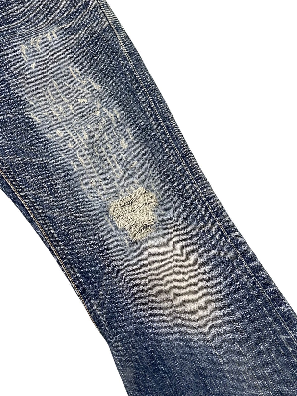 Edwin Flare Jeans Edwin Japan Distress Denim Low Rise Boot Cut 5🟦 Size US 30 / EU 46 - 7 Thumbnail