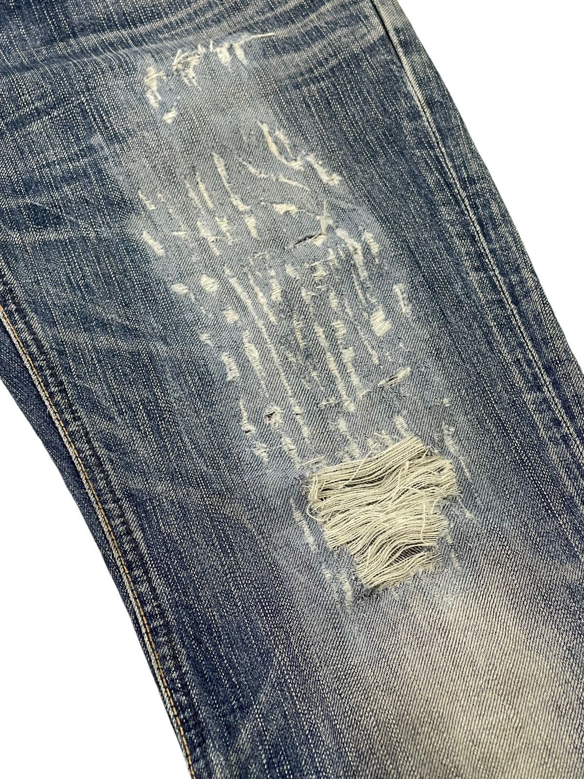 Edwin Flare Jeans Edwin Japan Distress Denim Low Rise Boot Cut 5🟦 Size US 30 / EU 46 - 8 Thumbnail