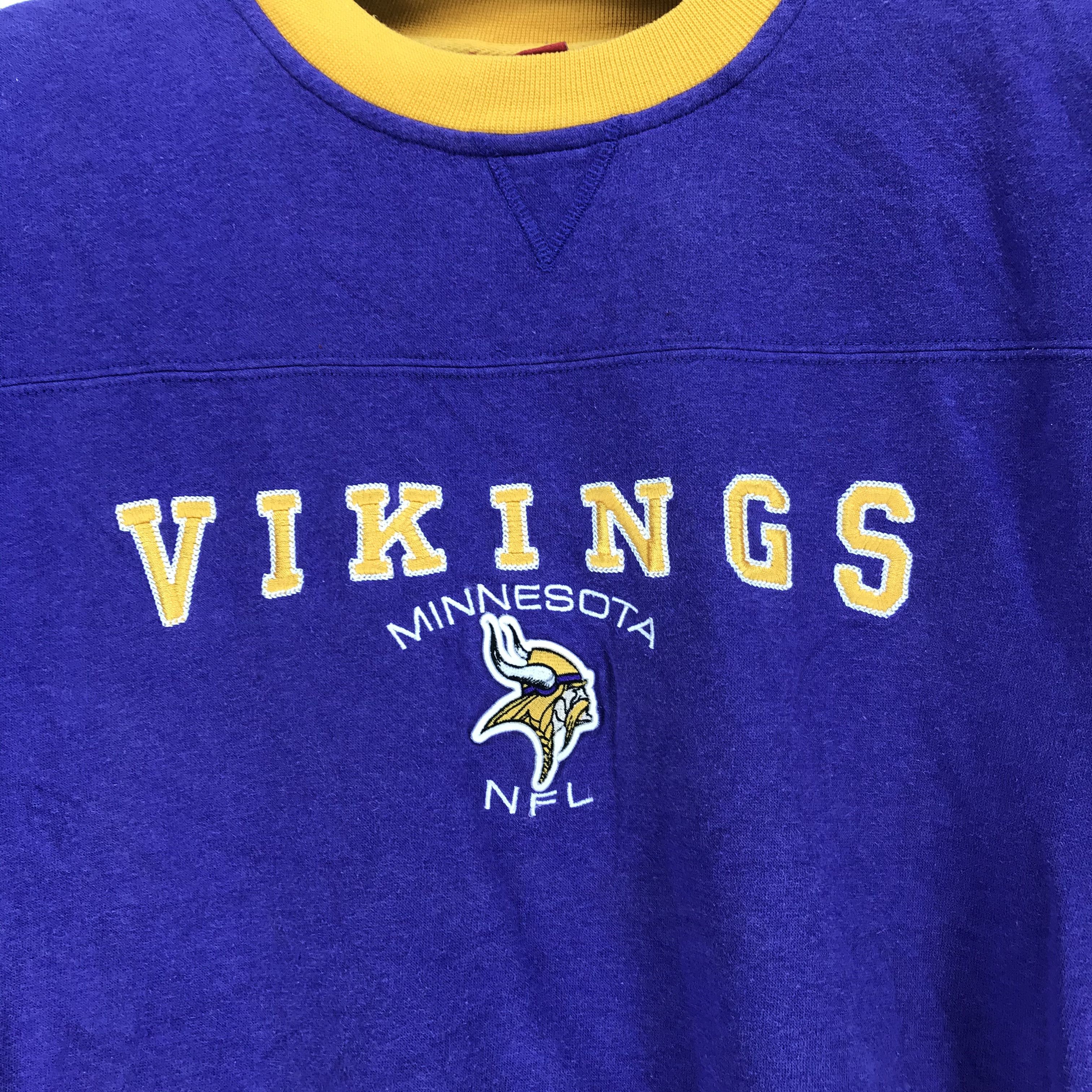 NFL VIKINGS Minnesota NFL Embroidery Logo Sweatshirt #2175-84 Size US L / EU 52-54 / 3 - 3 Thumbnail