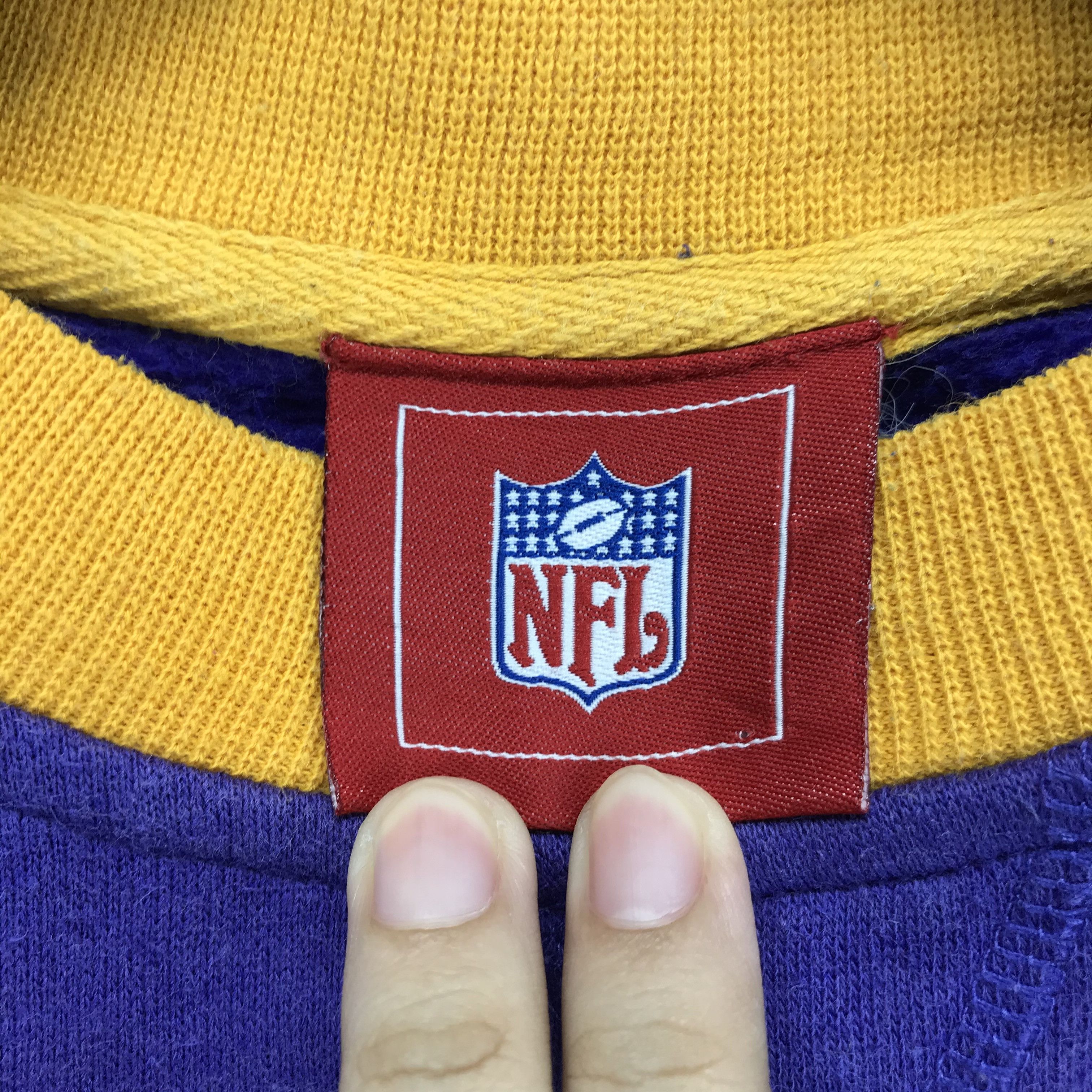 NFL VIKINGS Minnesota NFL Embroidery Logo Sweatshirt #2175-84 Size US L / EU 52-54 / 3 - 6 Thumbnail