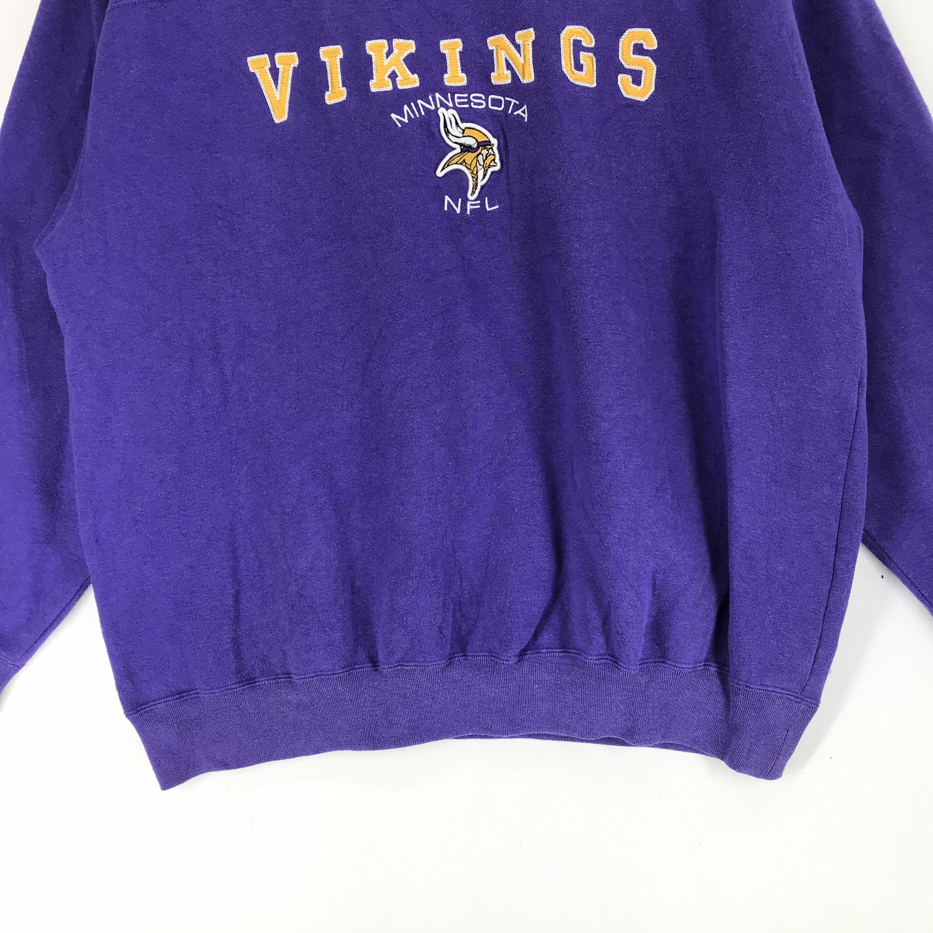 NFL VIKINGS Minnesota NFL Embroidery Logo Sweatshirt #2175-84 Size US L / EU 52-54 / 3 - 4 Thumbnail