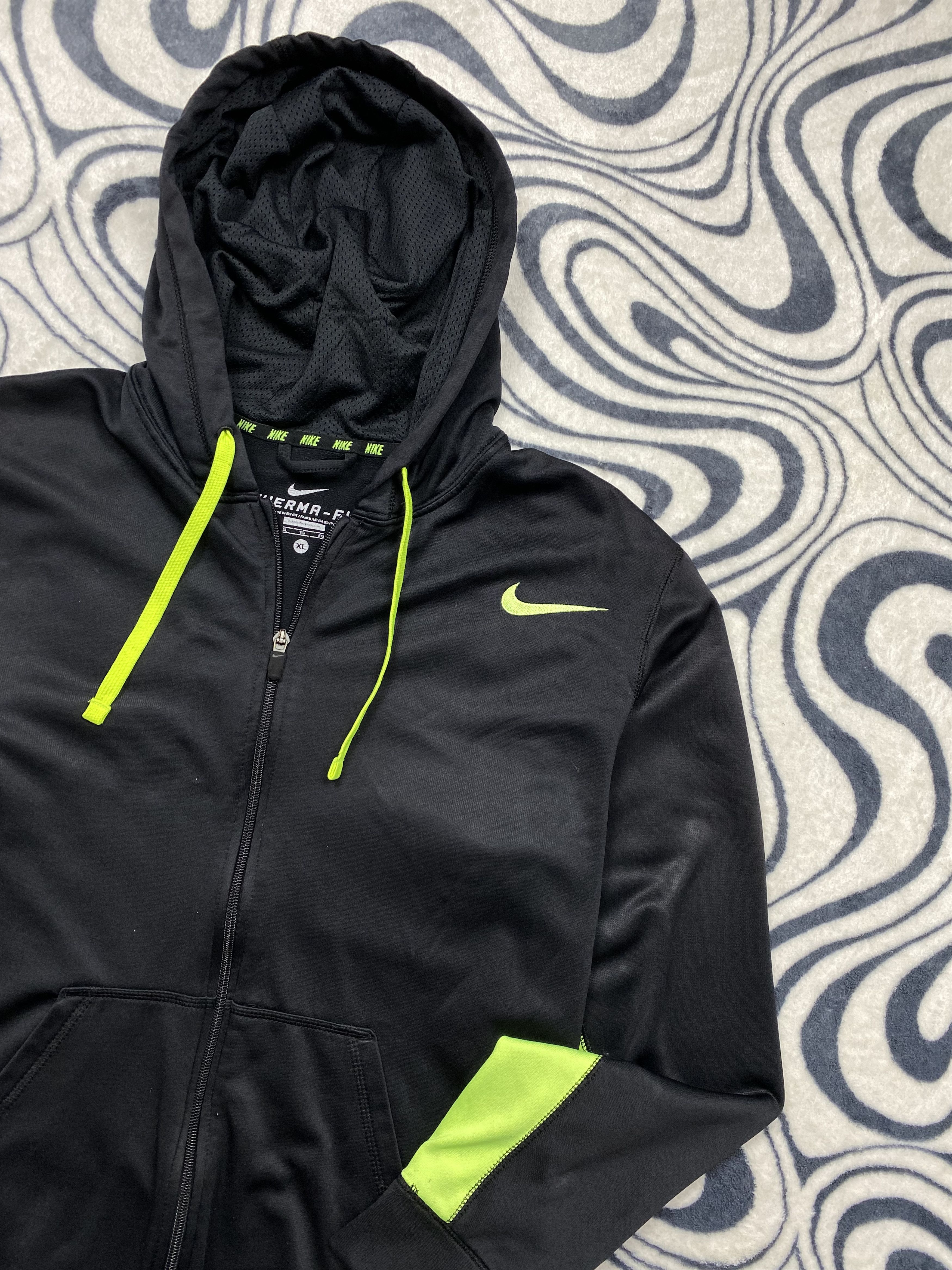 Nike × Vintage Nike Therma Fit Vintage Mens Zip Hoodie Y2K Size US XL / EU 56 / 4 - 2 Thumbnail