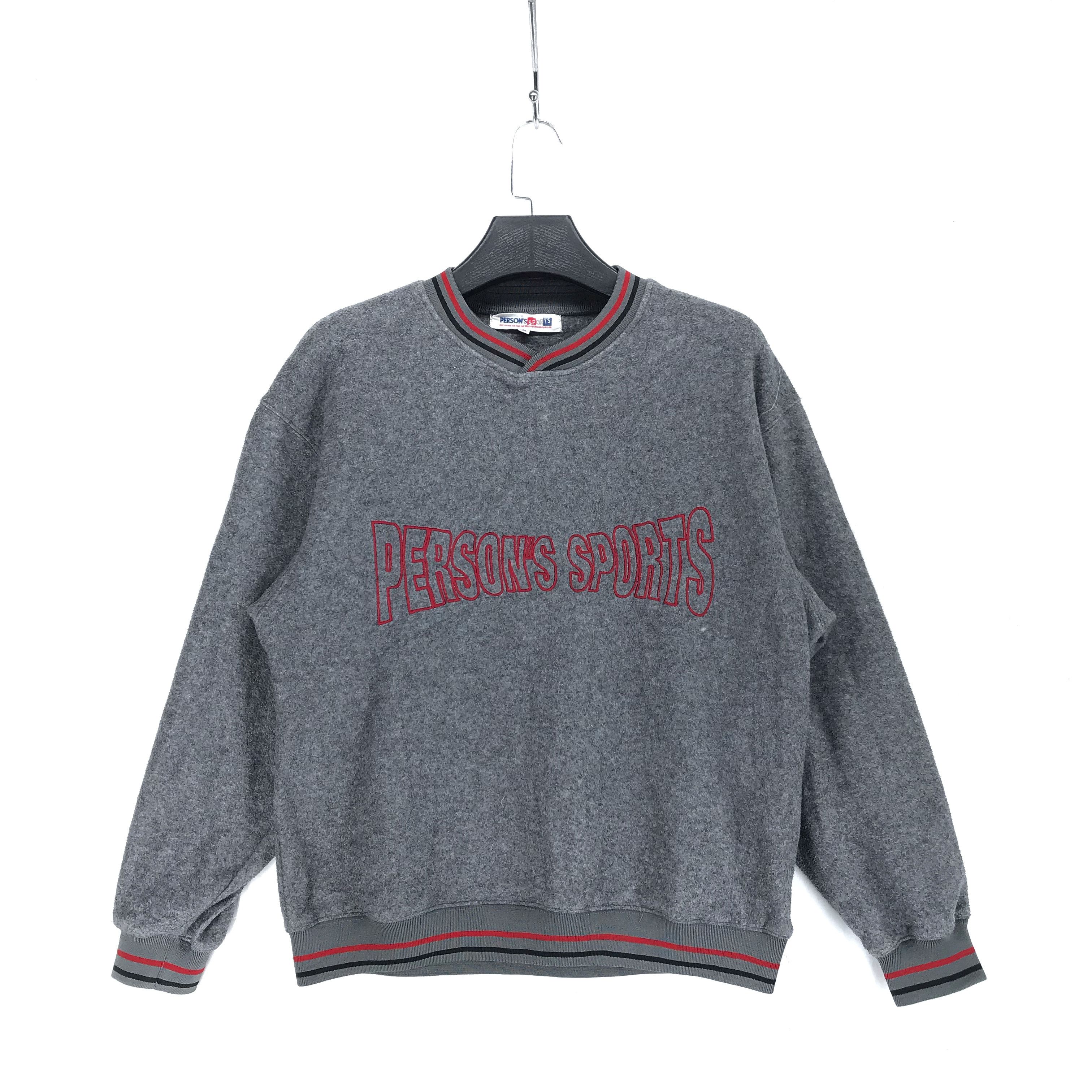 PERSON'S PERSON'S Sports Embroidery Logo Fleece Sweatshirt #2126-83 Size US M / EU 48-50 / 2 - 1 Thumbnail