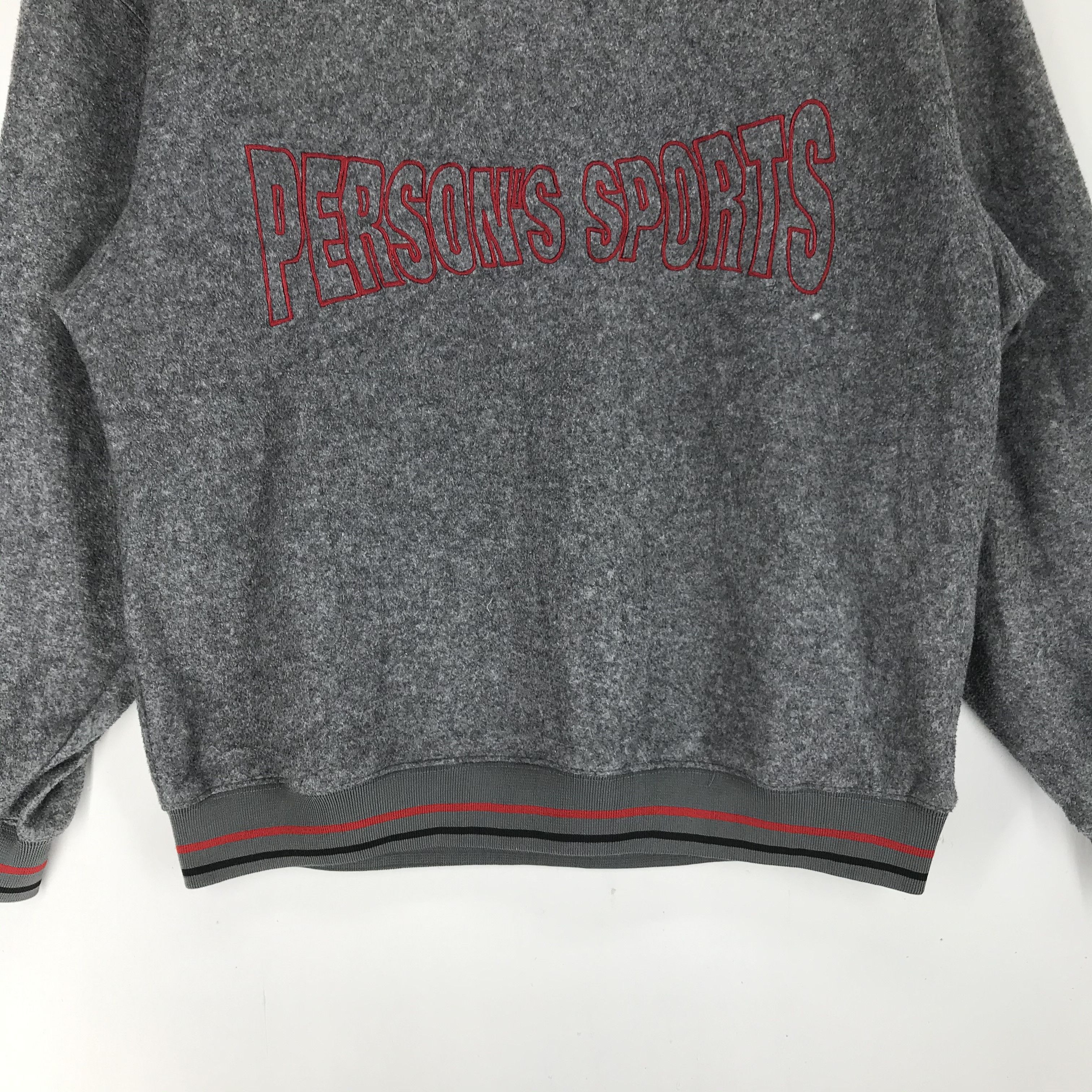 PERSON'S PERSON'S Sports Embroidery Logo Fleece Sweatshirt #2126-83 Size US M / EU 48-50 / 2 - 4 Thumbnail