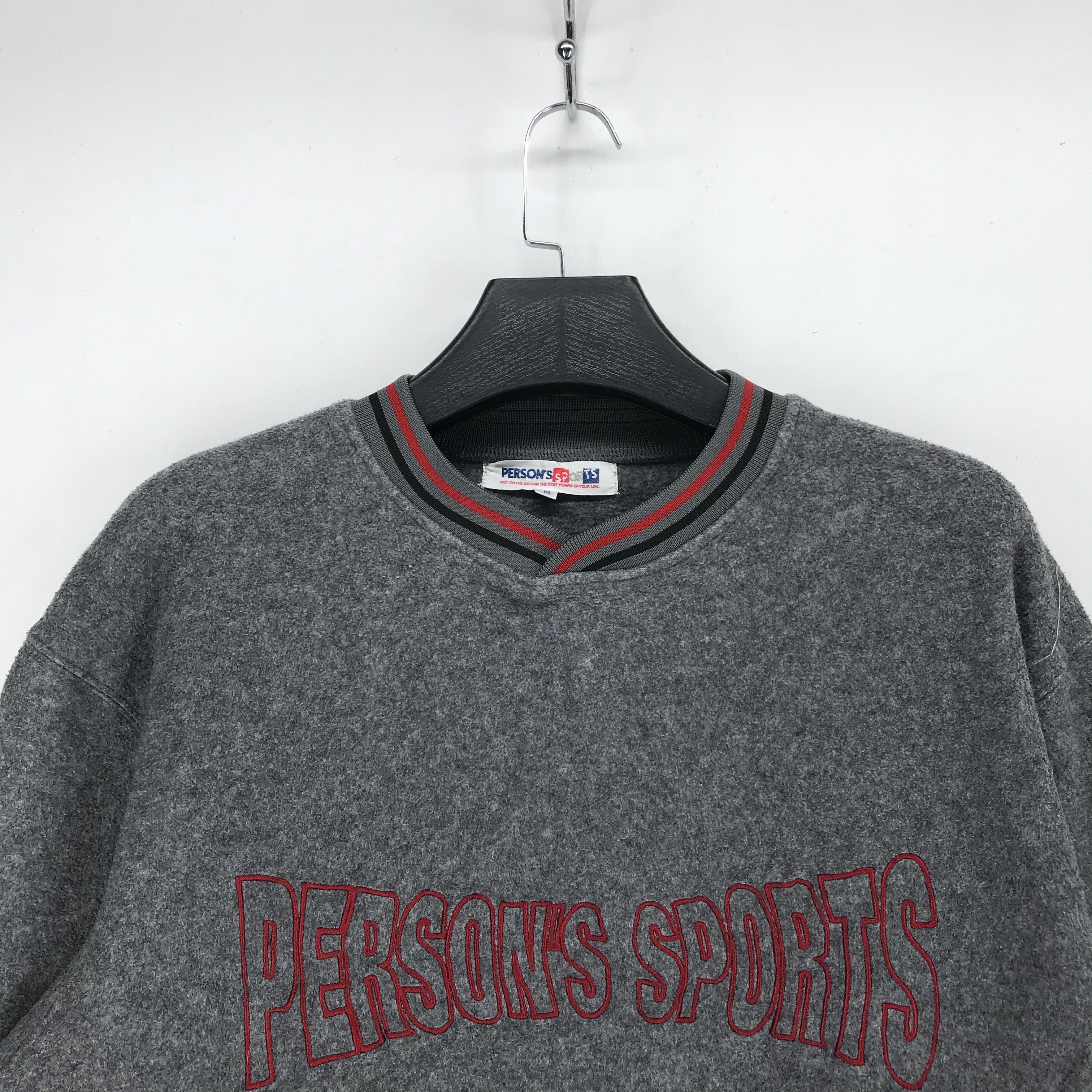 PERSON'S PERSON'S Sports Embroidery Logo Fleece Sweatshirt #2126-83 Size US M / EU 48-50 / 2 - 2 Thumbnail