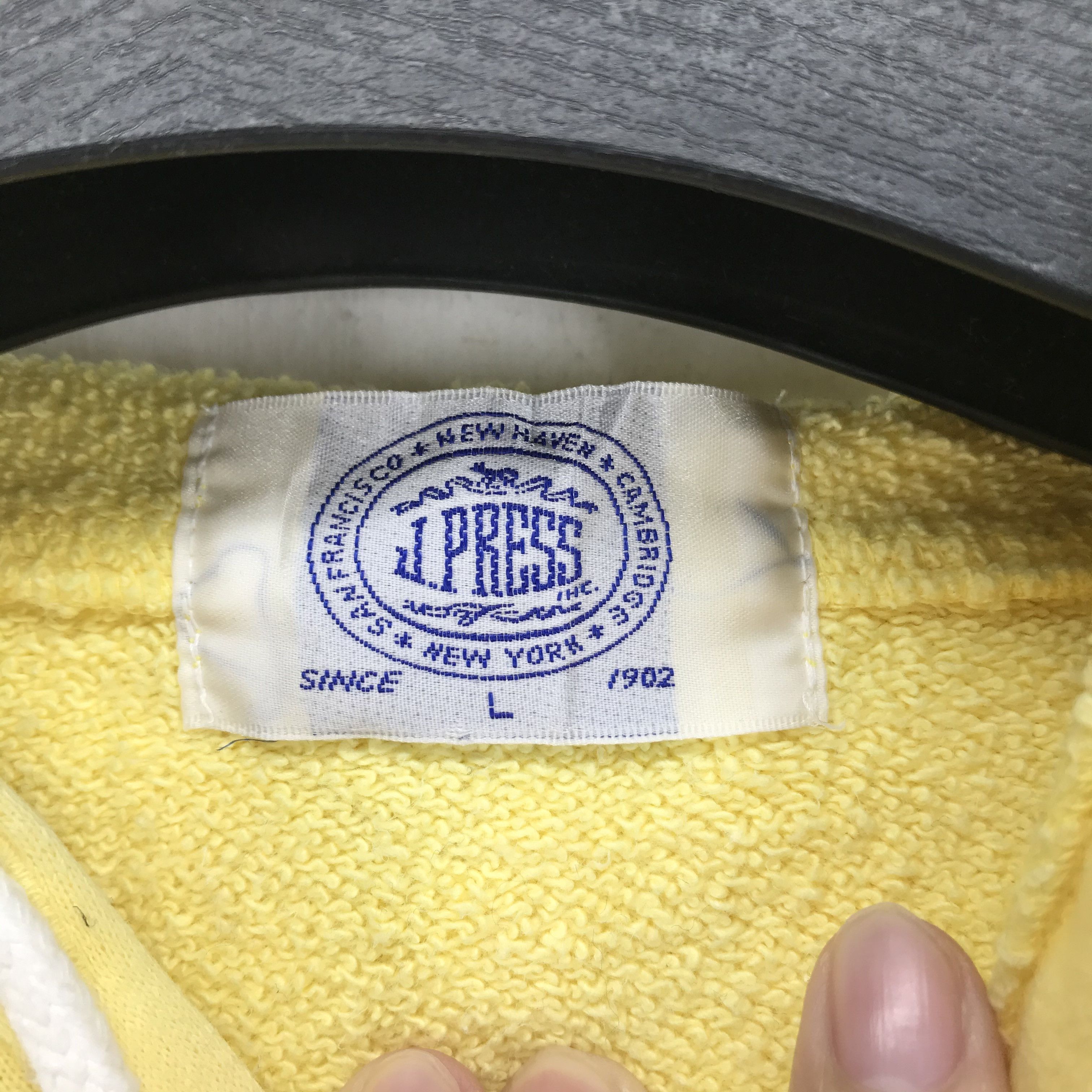 J. Press Vintage J Press Half Zip Yellow Hooded Sweater #2659-85 Size US L / EU 52-54 / 3 - 6 Thumbnail
