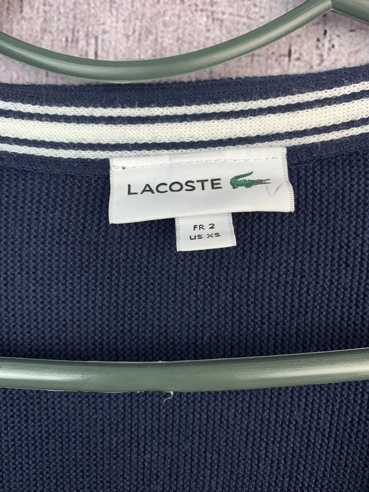 Lacoste Vintage Cardigan Buttons Sweater Size US XS / EU 42 / 0 - 3 Thumbnail
