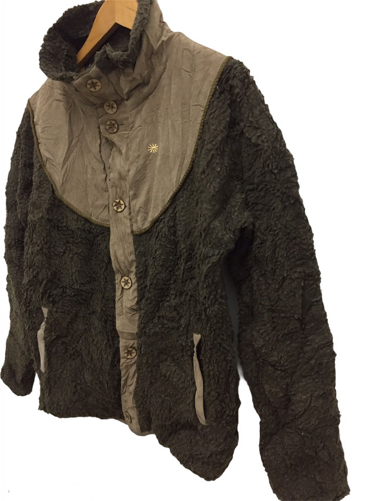 Japanese Brand Go Hemp Fleece Button Down Jacket Size US M / EU 48-50 / 2 - 3 Thumbnail