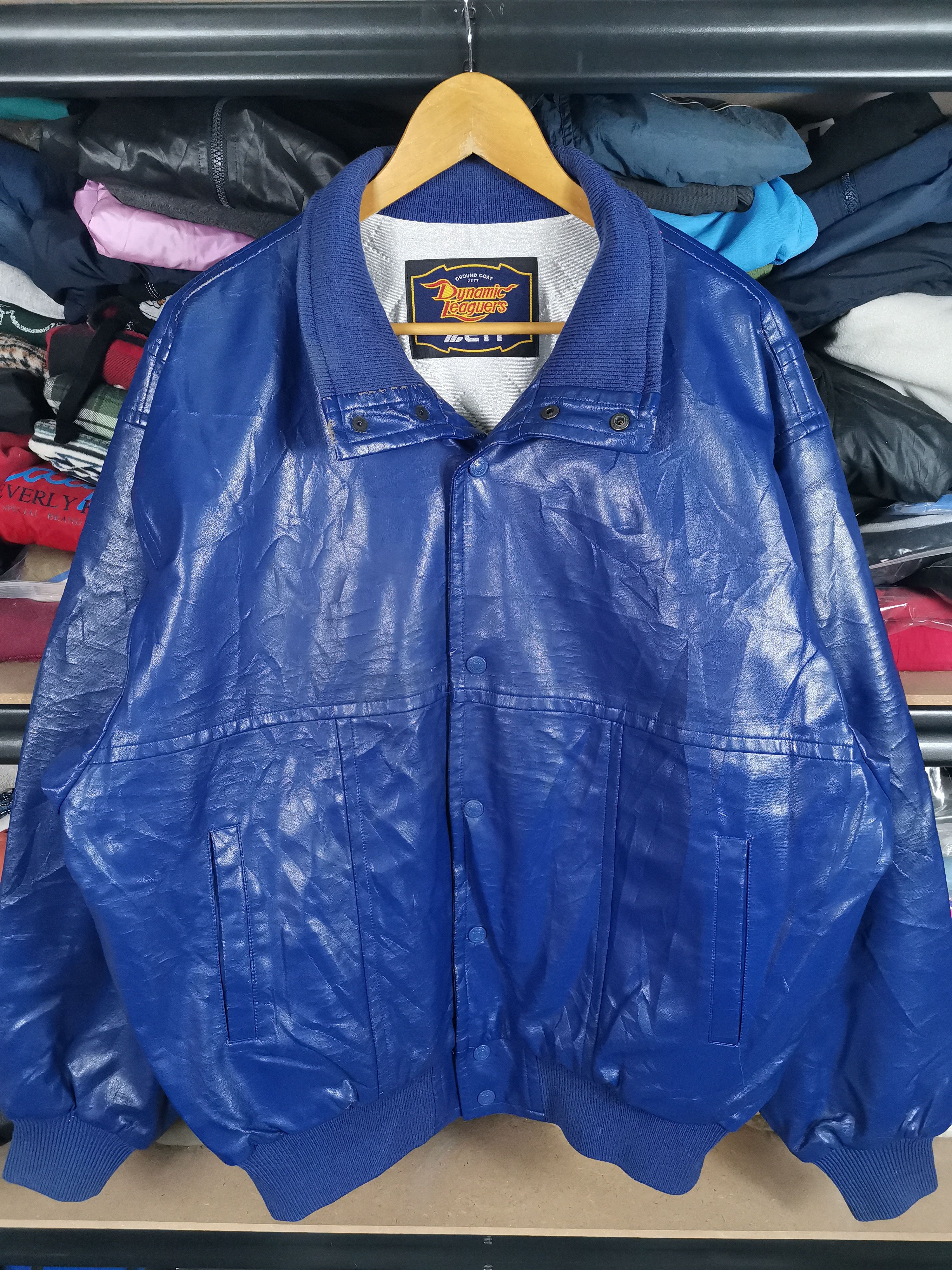 Vintage Vintage 80s Varsity Pu Leather Jacket Baseball Size US XL / EU 56 / 4 - 1 Thumbnail