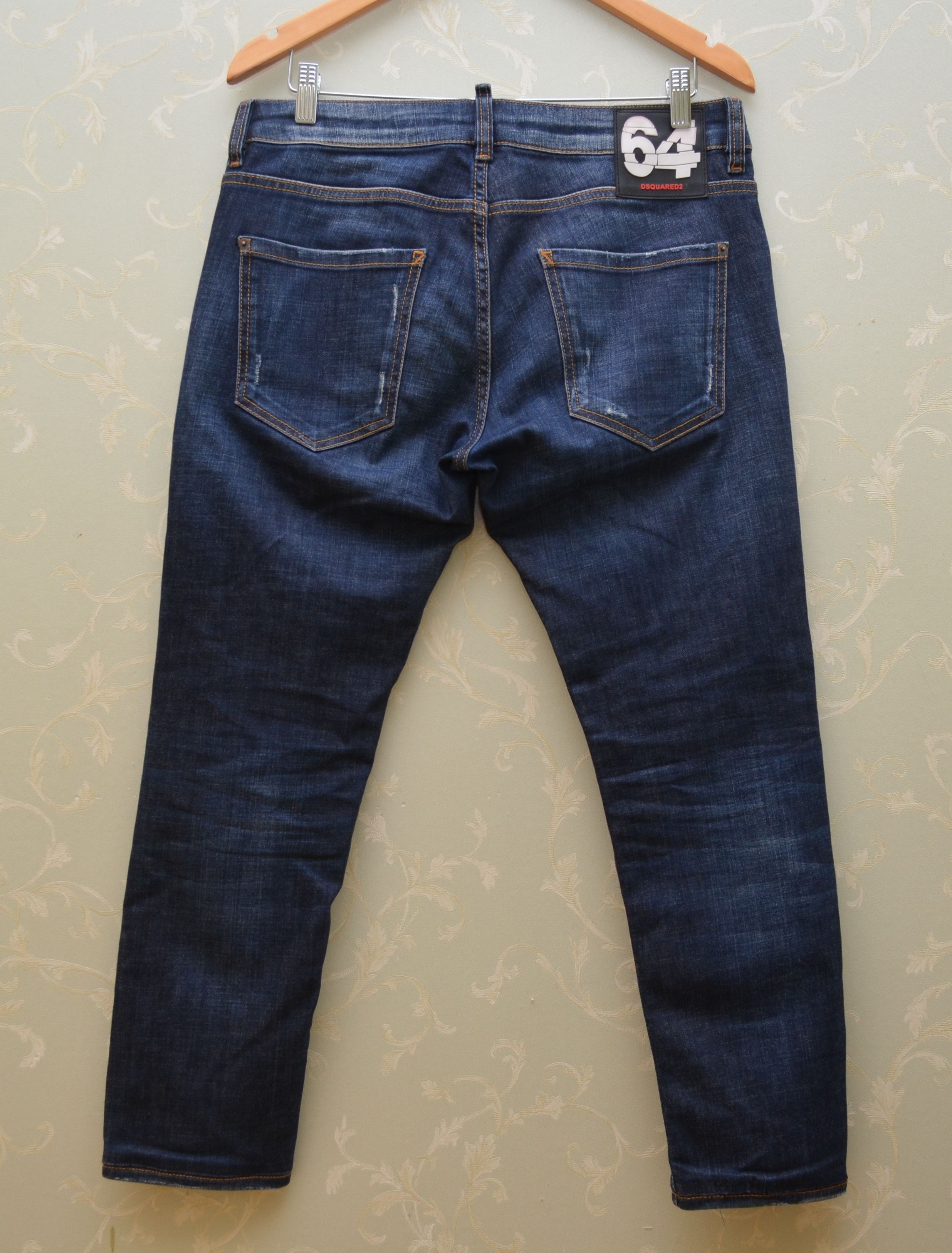 Dsquared2 Dsquared2 Blue Distressed Skinny Dan jeans Sz W30 L30 Size US 30 / EU 46 - 13 Thumbnail