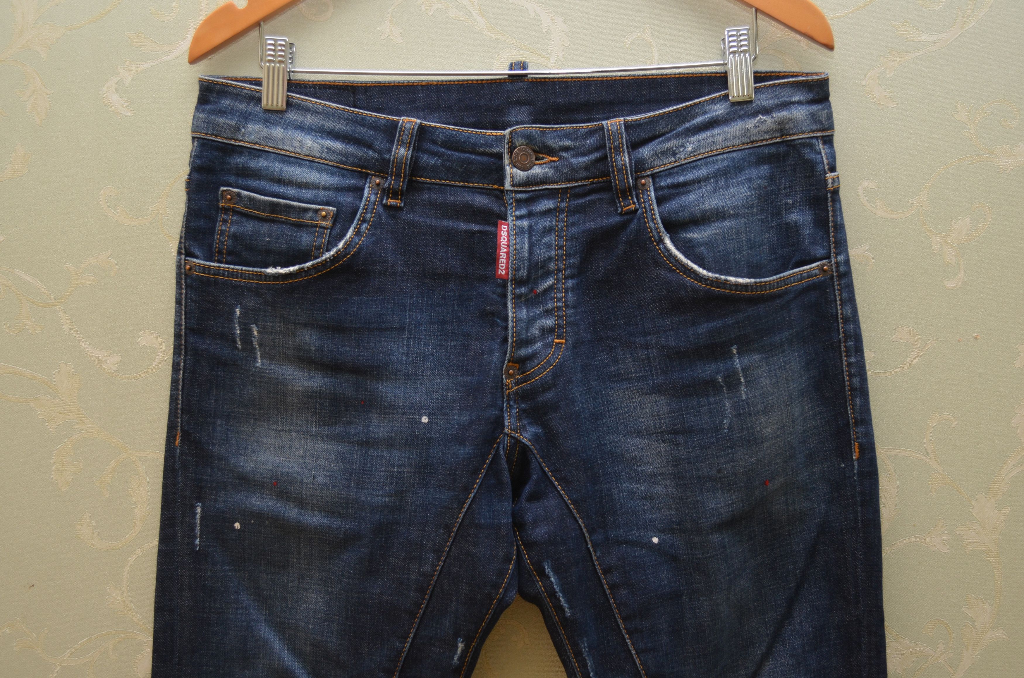Dsquared2 Dsquared2 Blue Distressed Skinny Dan jeans Sz W30 L30 Size US 30 / EU 46 - 2 Thumbnail
