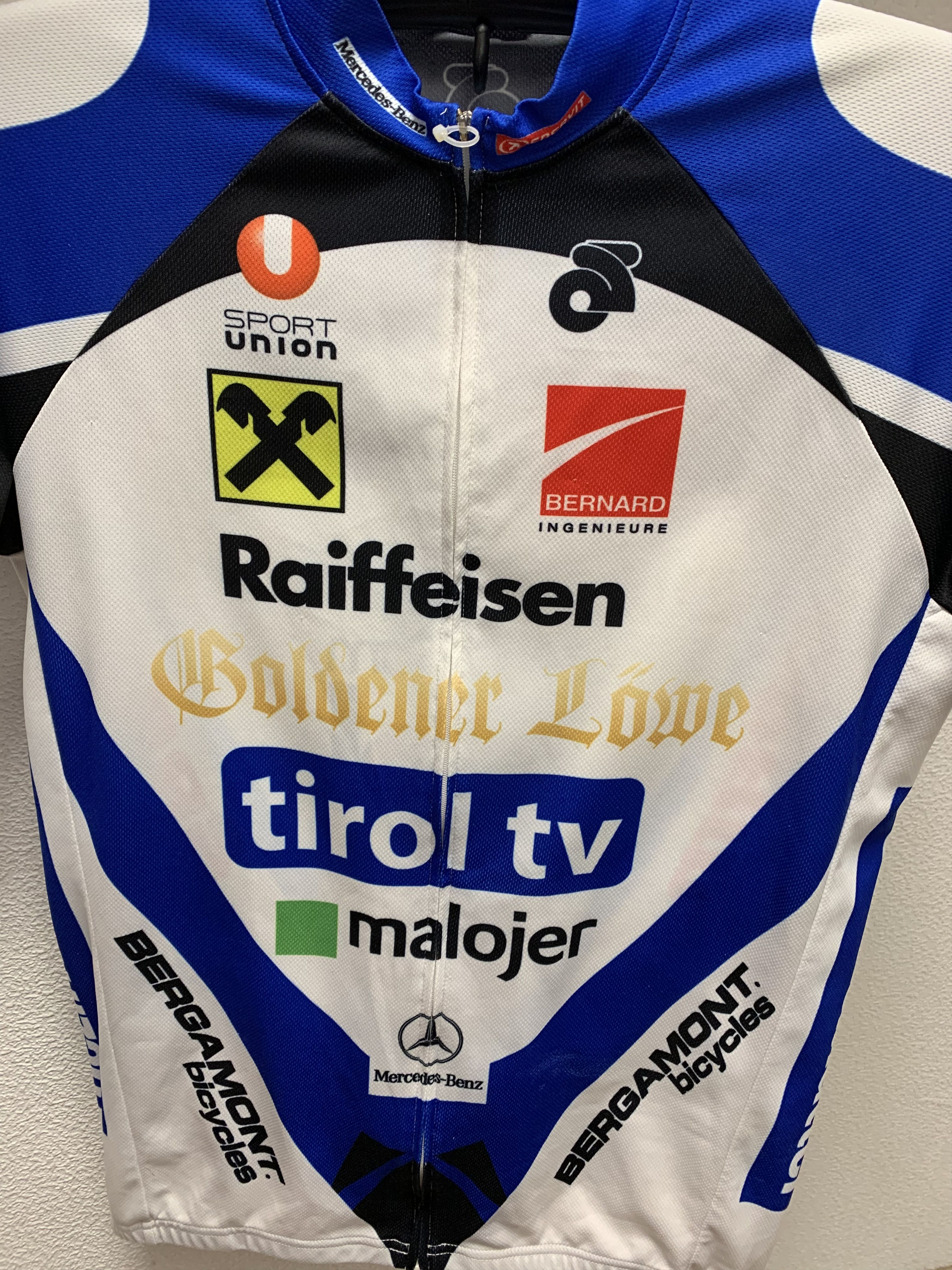 Bicycle Vintage bicycle shirt raiffeisen Mercedes malojer Xl sz Size US XL / EU 56 / 4 - 4 Thumbnail