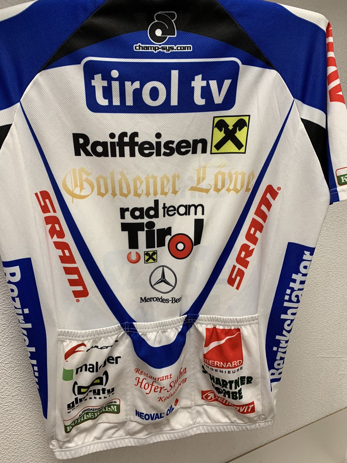 Bicycle Vintage bicycle shirt raiffeisen Mercedes malojer Xl sz Size US XL / EU 56 / 4 - 10 Thumbnail