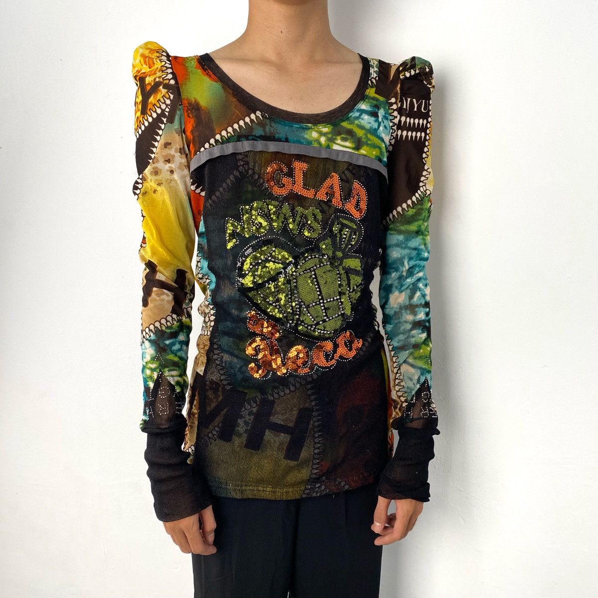 Jean Paul Gaultier × Vintage Vintage art jean paul gaultier style long sleeve shirt Size M / US 6-8 / IT 42-44 - 3 Thumbnail