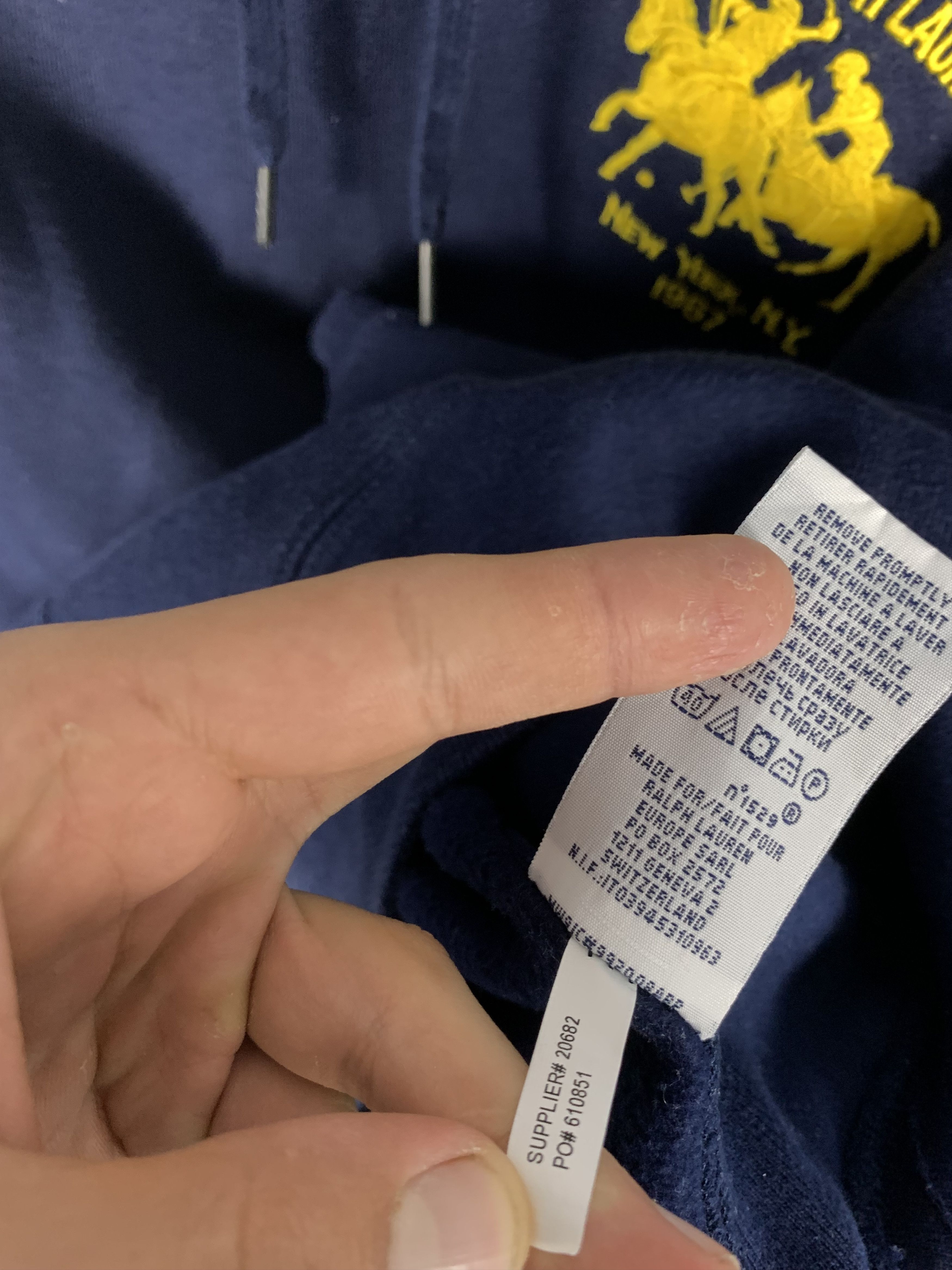 Polo Ralph Lauren Polo Ralph Lauren Vintage Heavy Cotton Hoodie Size US L / EU 52-54 / 3 - 4 Thumbnail
