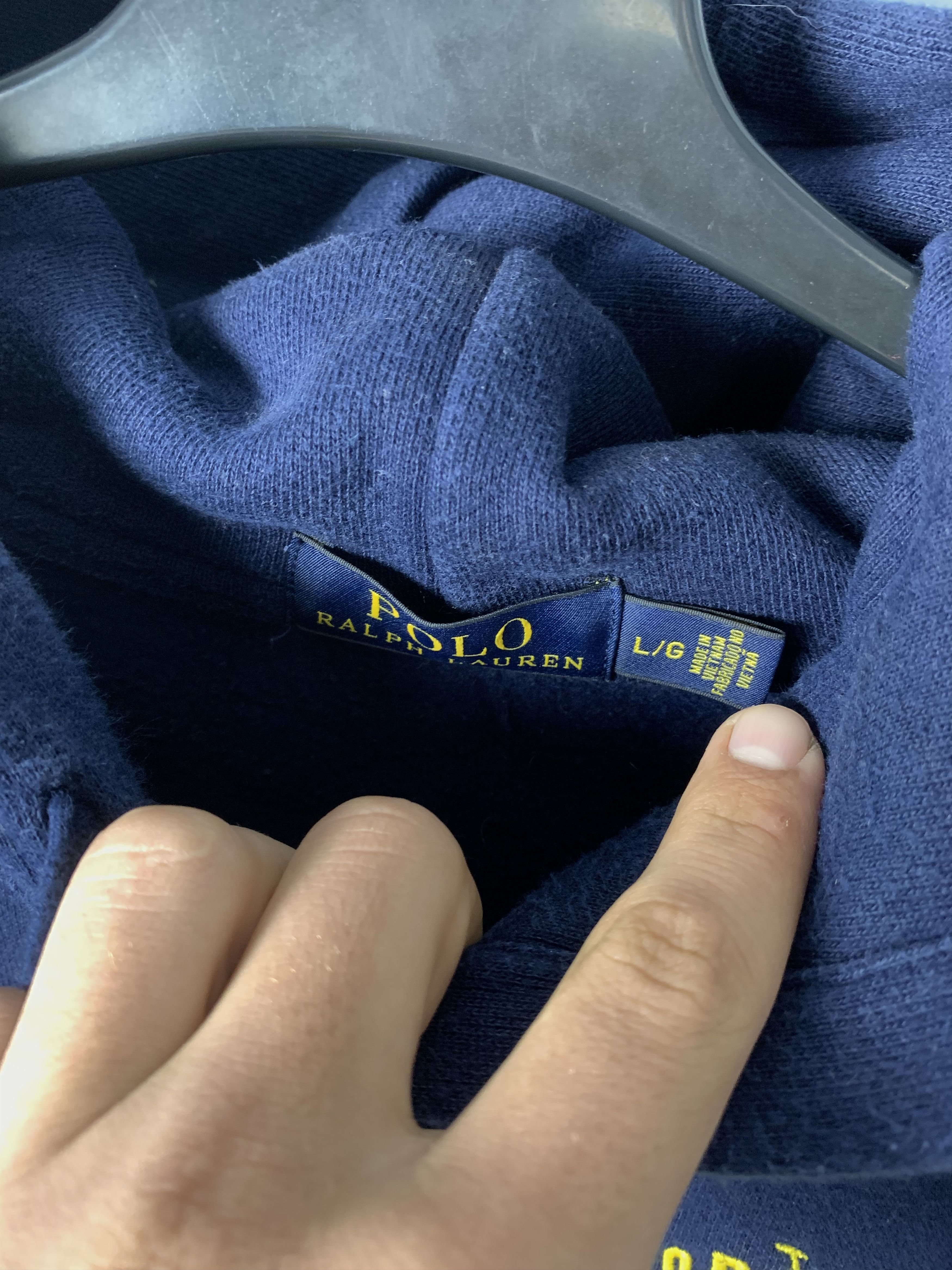 Polo Ralph Lauren Polo Ralph Lauren Vintage Heavy Cotton Hoodie Size US L / EU 52-54 / 3 - 3 Thumbnail