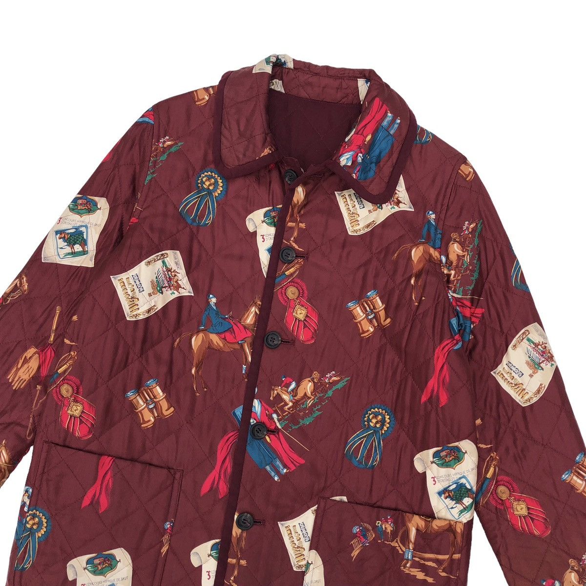 Burberry Burberrys Animal Equestrian Reversible Printed Long Jacket Size XL / US 12-14 / IT 48-50 - 4 Thumbnail