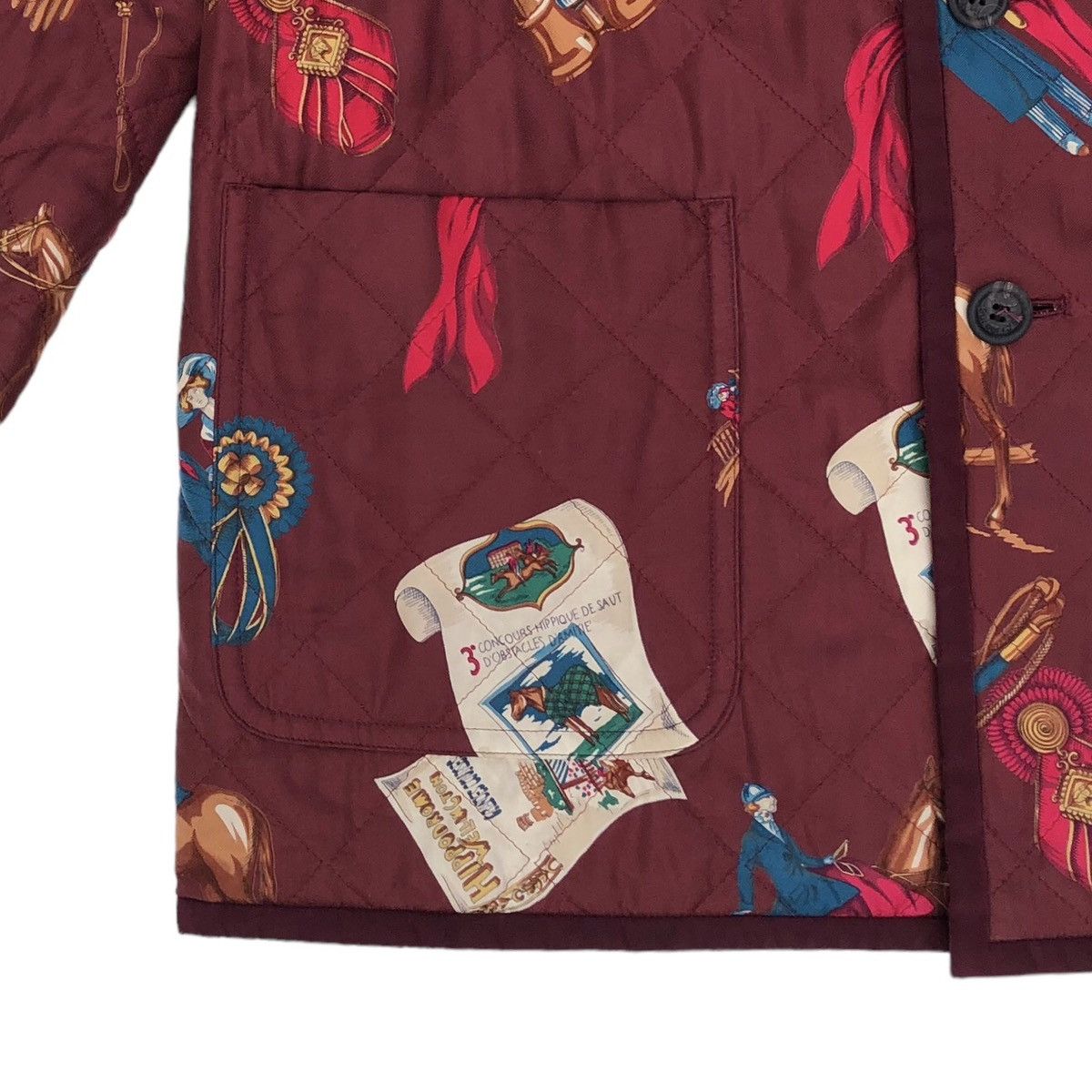 Burberry Burberrys Animal Equestrian Reversible Printed Long Jacket Size XL / US 12-14 / IT 48-50 - 6 Thumbnail