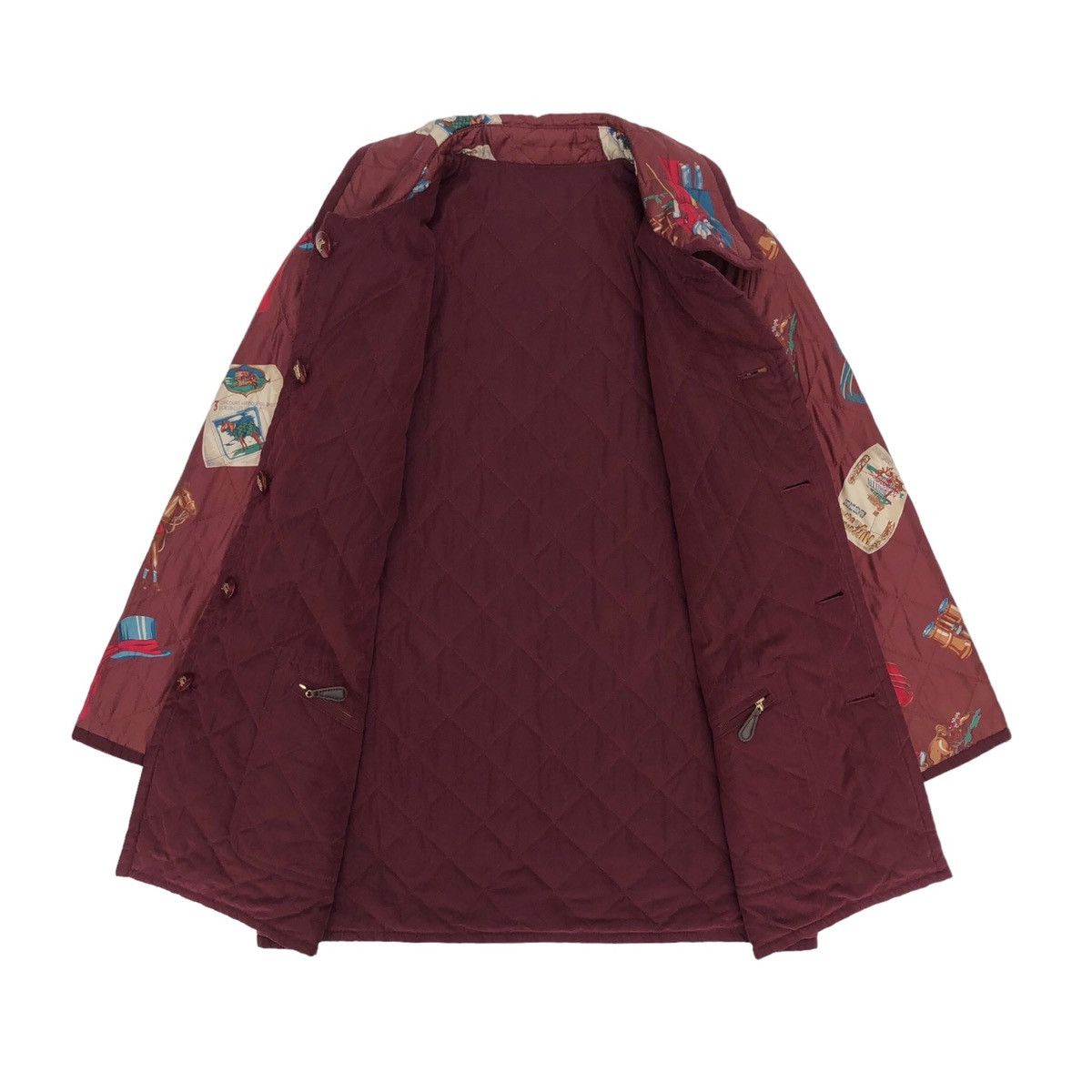 Burberry Burberrys Animal Equestrian Reversible Printed Long Jacket Size XL / US 12-14 / IT 48-50 - 3 Thumbnail