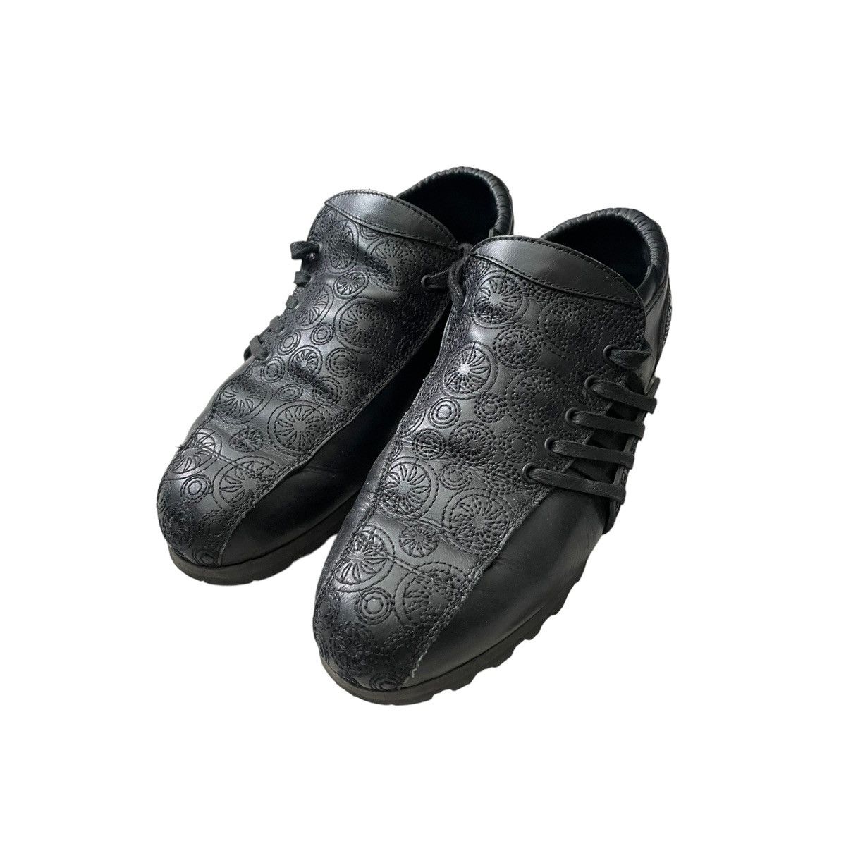 靴 KIKO KOSTADINOV HAIDU LACE-UP Kiko Kostadinov Men's Black And Yellow Haidu Lace-up Leather