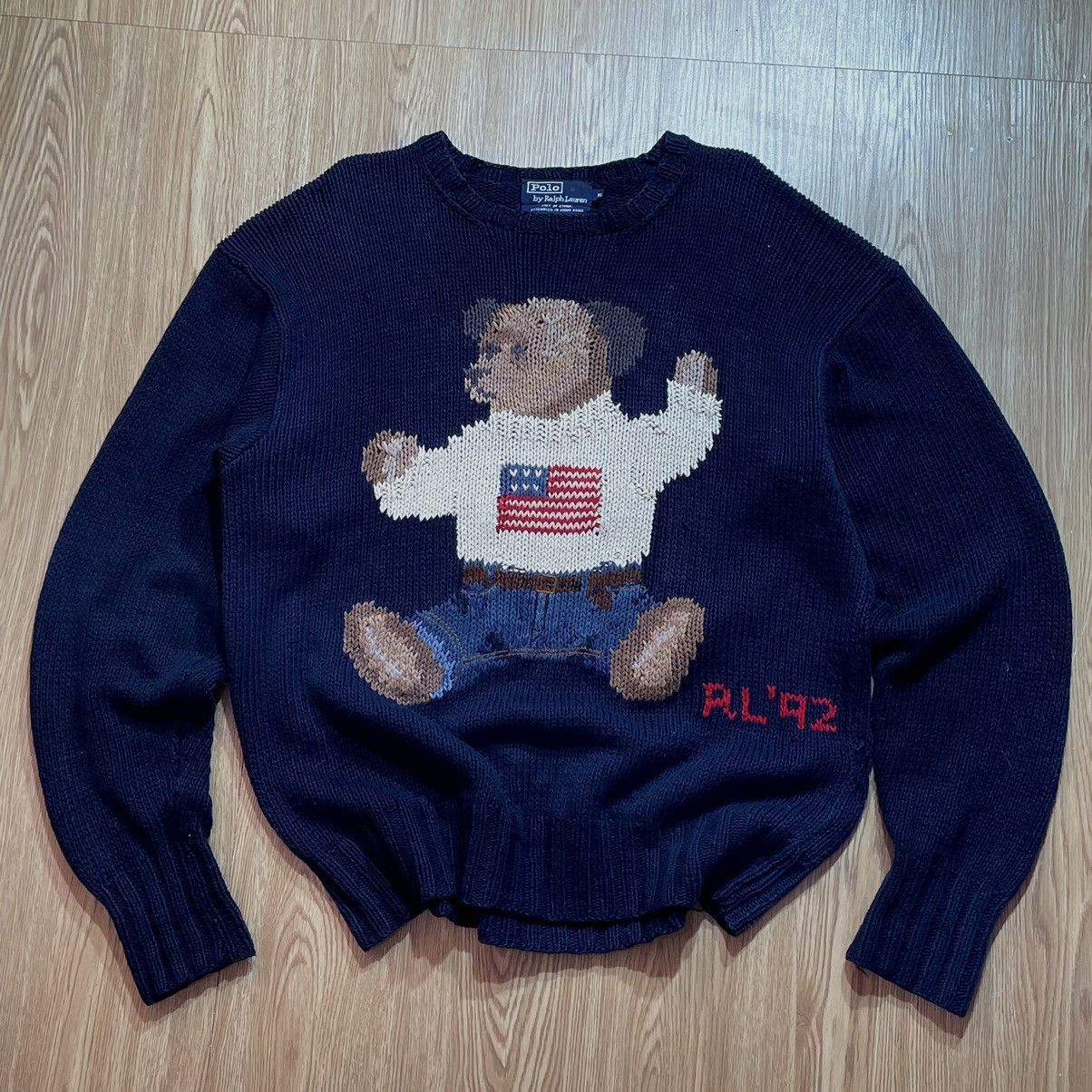 Polo Ralph Lauren × Vintage Sweater Polo Bear Vintage 1992 Hand Knit Size US XL / EU 56 / 4 - 11 Thumbnail