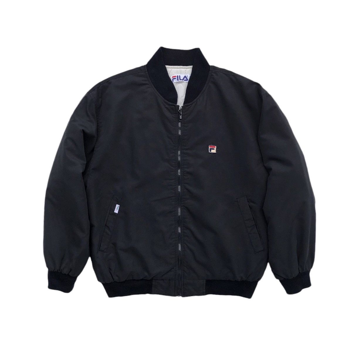 Fila Vintage Fila Biella Italia 🇮🇹 Big Logo Bomber Jacket Size US L / EU 52-54 / 3 - 7 Thumbnail