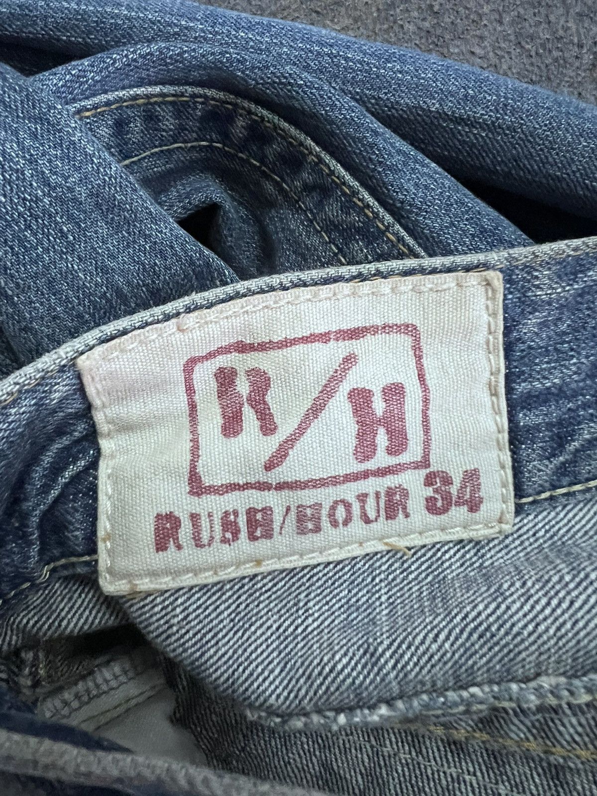 Japanese Brand FLARED💥RUSH HOUR RIPPED TWIST DISTRESSED DENIM PANT Size US 33 - 8 Thumbnail