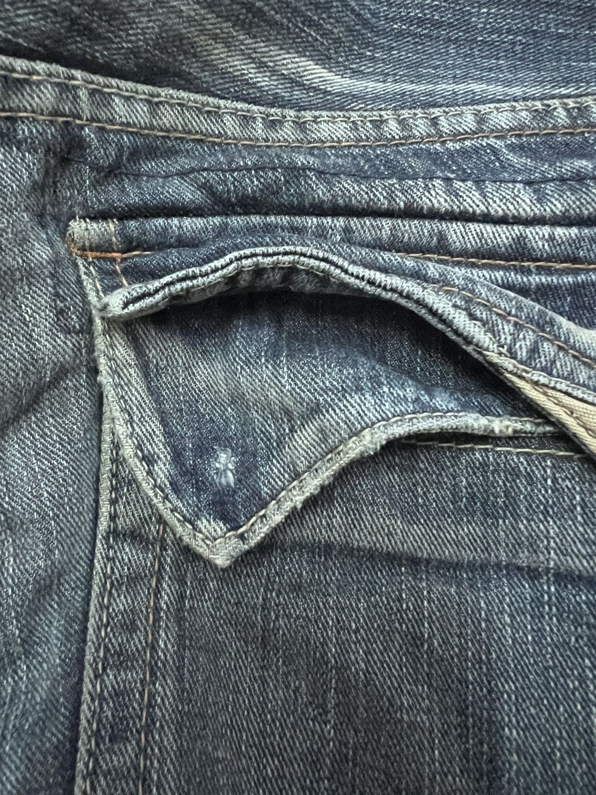 Japanese Brand FLARED💥ROOT THREE DISTRESSED DENIM PANT Size US 30 / EU 46 - 8 Thumbnail