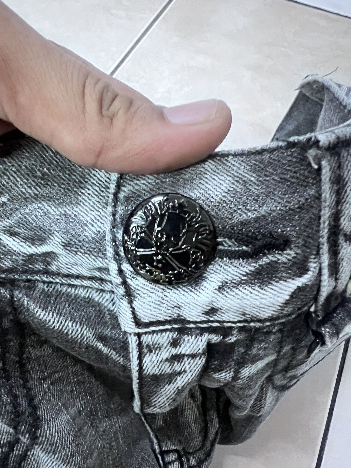 Japanese Brand FLARED💥BLOW BY BLUE DISTRESSED DENIM PAT Size US 31 - 8 Thumbnail
