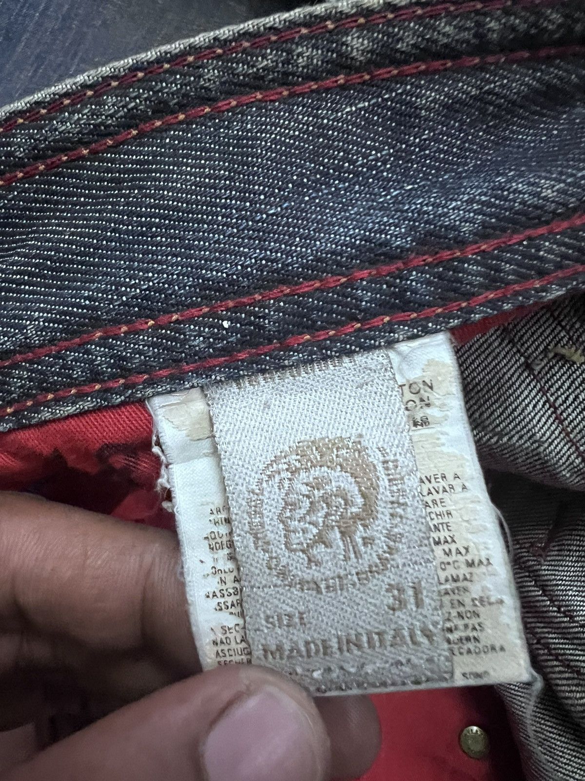 Diesel × Japanese Brand THRASHED🔥DIESEL RUSTY RED SALVAGE DISTRESSED DENIM PANT Size US 32 / EU 48 - 8 Thumbnail