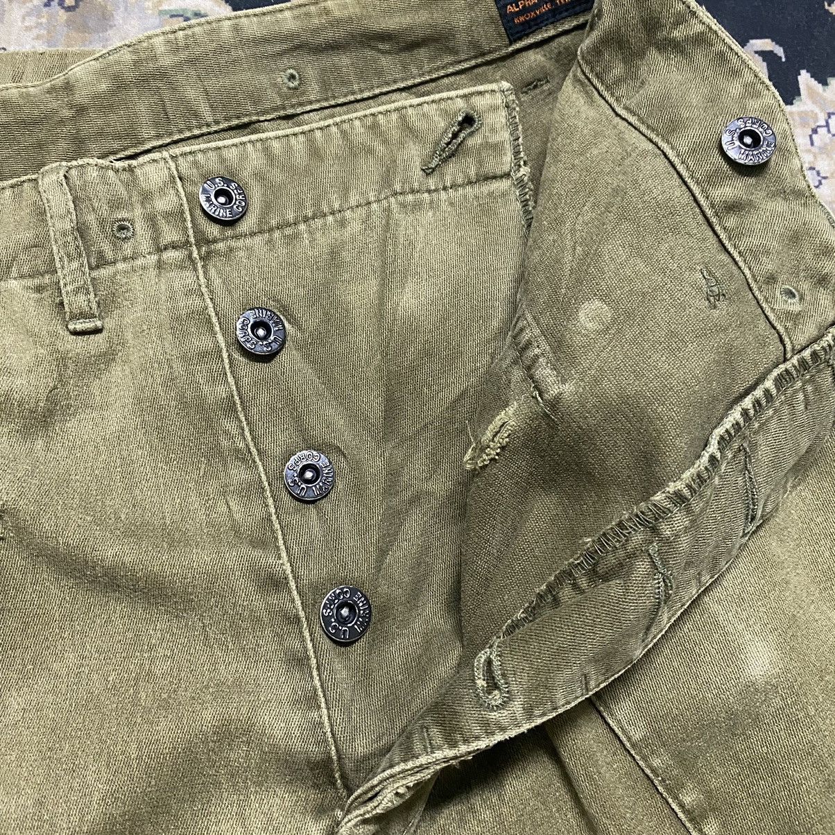 Alpha Industries Vintage US Marine Corps Monkey Pants Cropped by Alpha Size US 32 / EU 48 - 16 Thumbnail