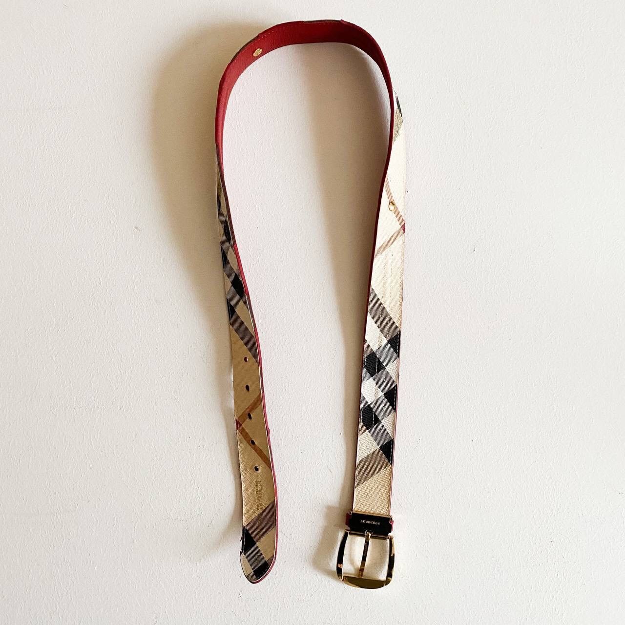 Burberry × Vintage Burberry London Double Sided Nova Check Vintage Belt Size ONE SIZE - 7 Thumbnail