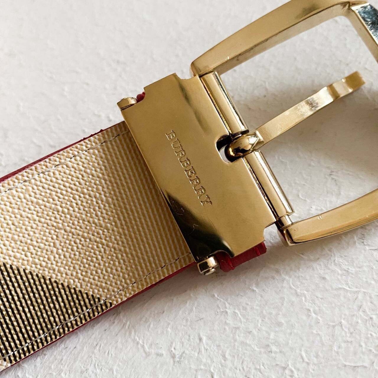 Burberry × Vintage Burberry London Double Sided Nova Check Vintage Belt Size ONE SIZE - 3 Thumbnail