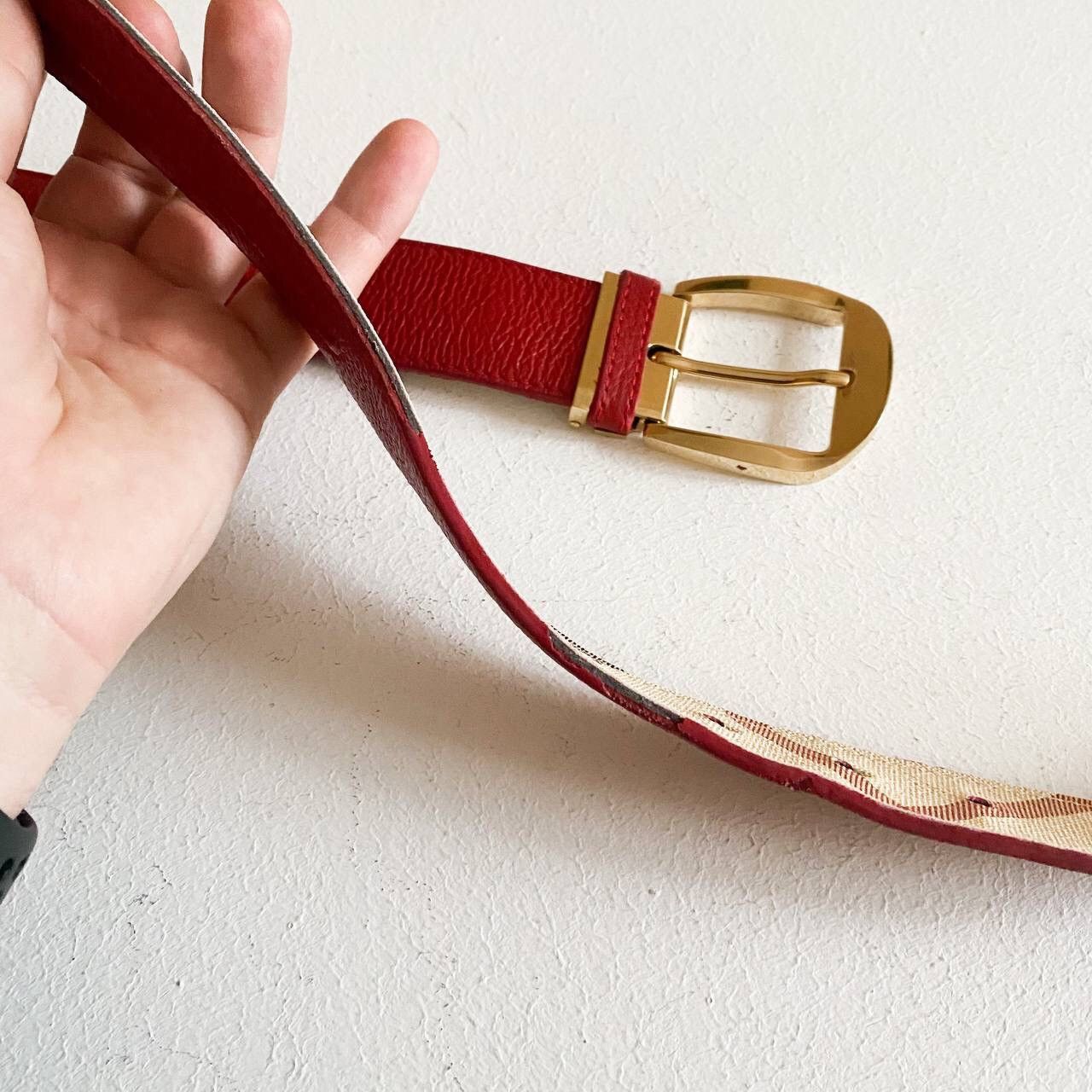 Burberry × Vintage Burberry London Double Sided Nova Check Vintage Belt Size ONE SIZE - 17 Thumbnail