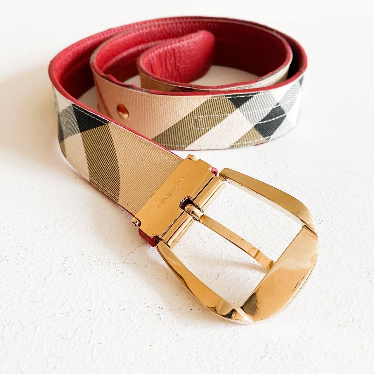 Burberry London Double Sided Nova Check Vintage Belt