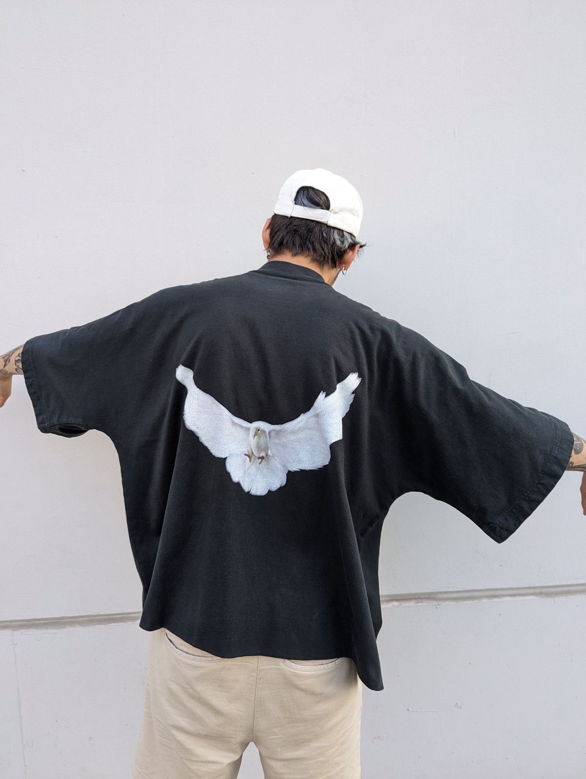 Gap × Kanye West Yeezy Gap Balenciaga Dove 3/4 Sleeve Tee | Grailed