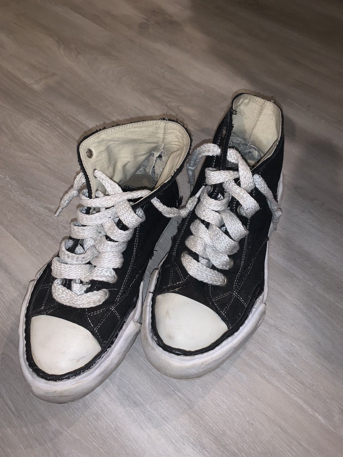 Maison MIHARA YASUHIRO Maison Mihara Yasuhiro distressed black sneaker Size US 9.5 / EU 42-43 - 2 Thumbnail