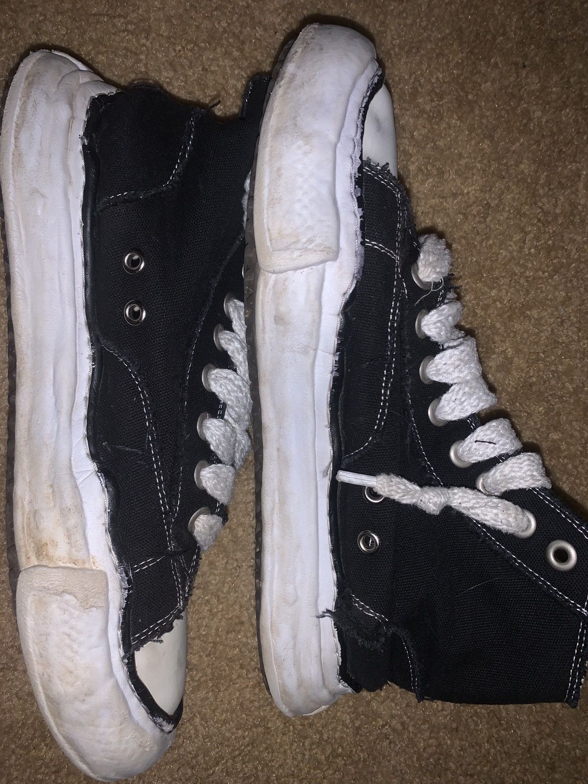 Maison MIHARA YASUHIRO Maison Mihara Yasuhiro distressed black sneaker Size US 9.5 / EU 42-43 - 6 Thumbnail