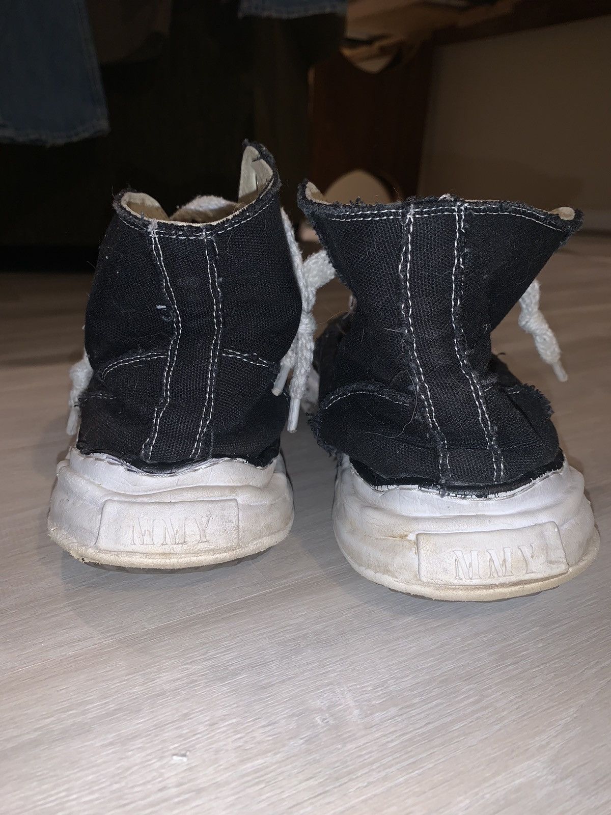 Maison MIHARA YASUHIRO Maison Mihara Yasuhiro distressed black sneaker Size US 9.5 / EU 42-43 - 3 Thumbnail