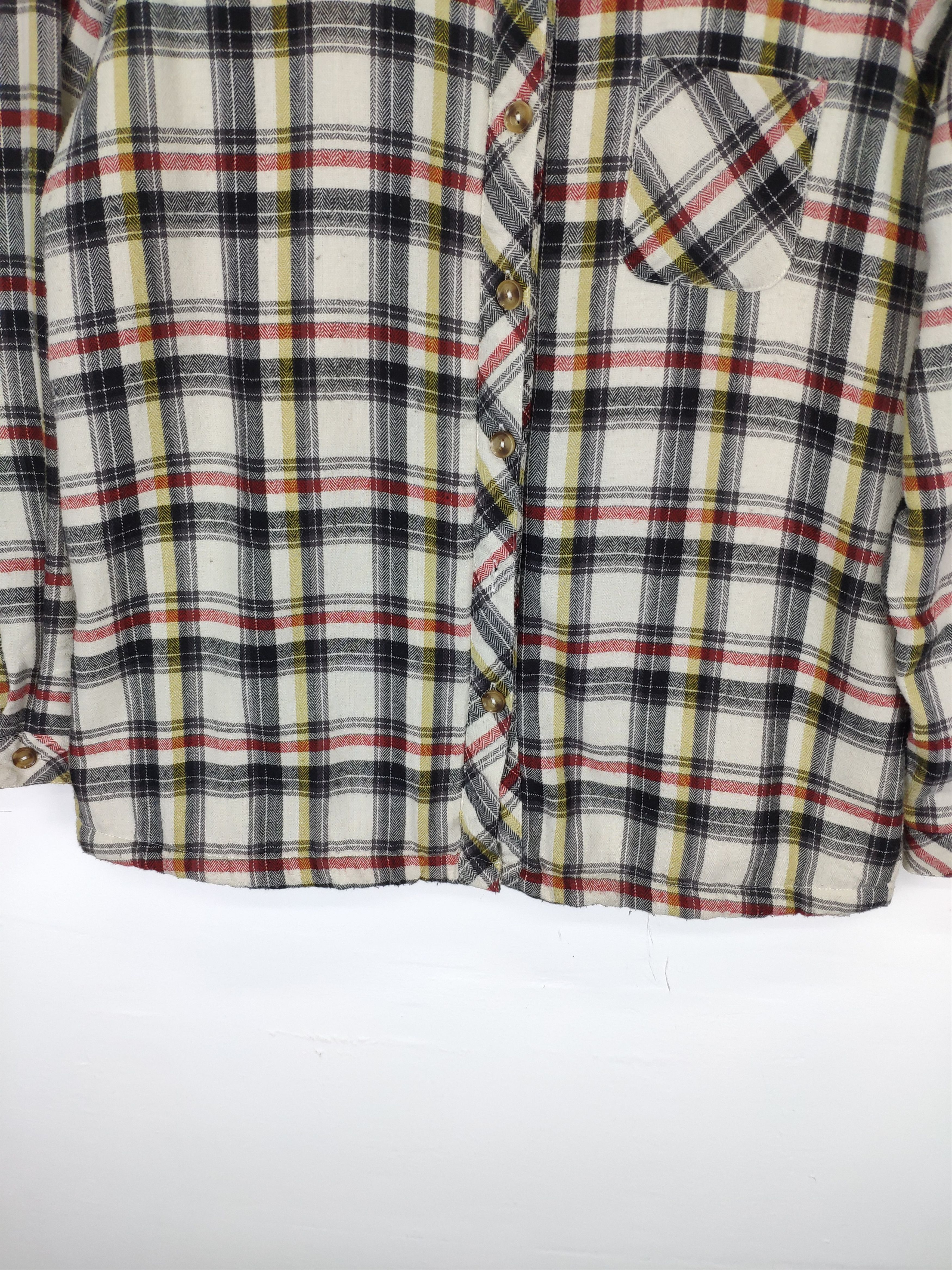 Flannel × Japanese Brand Vintage Plaid Flannel Lining Fleece Travis Style Size US S / EU 44-46 / 1 - 7 Thumbnail