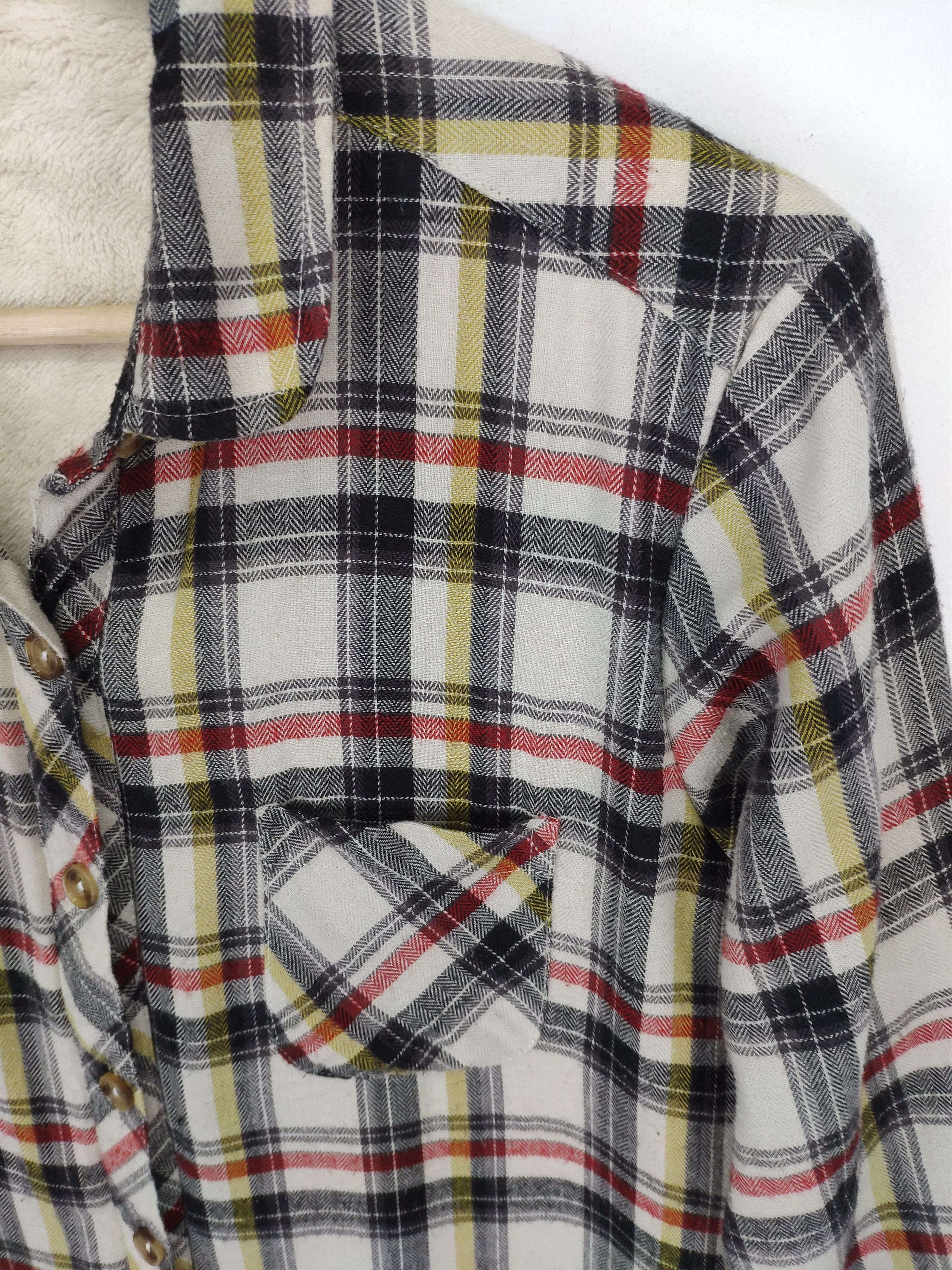 Flannel × Japanese Brand Vintage Plaid Flannel Lining Fleece Travis Style Size US S / EU 44-46 / 1 - 6 Thumbnail