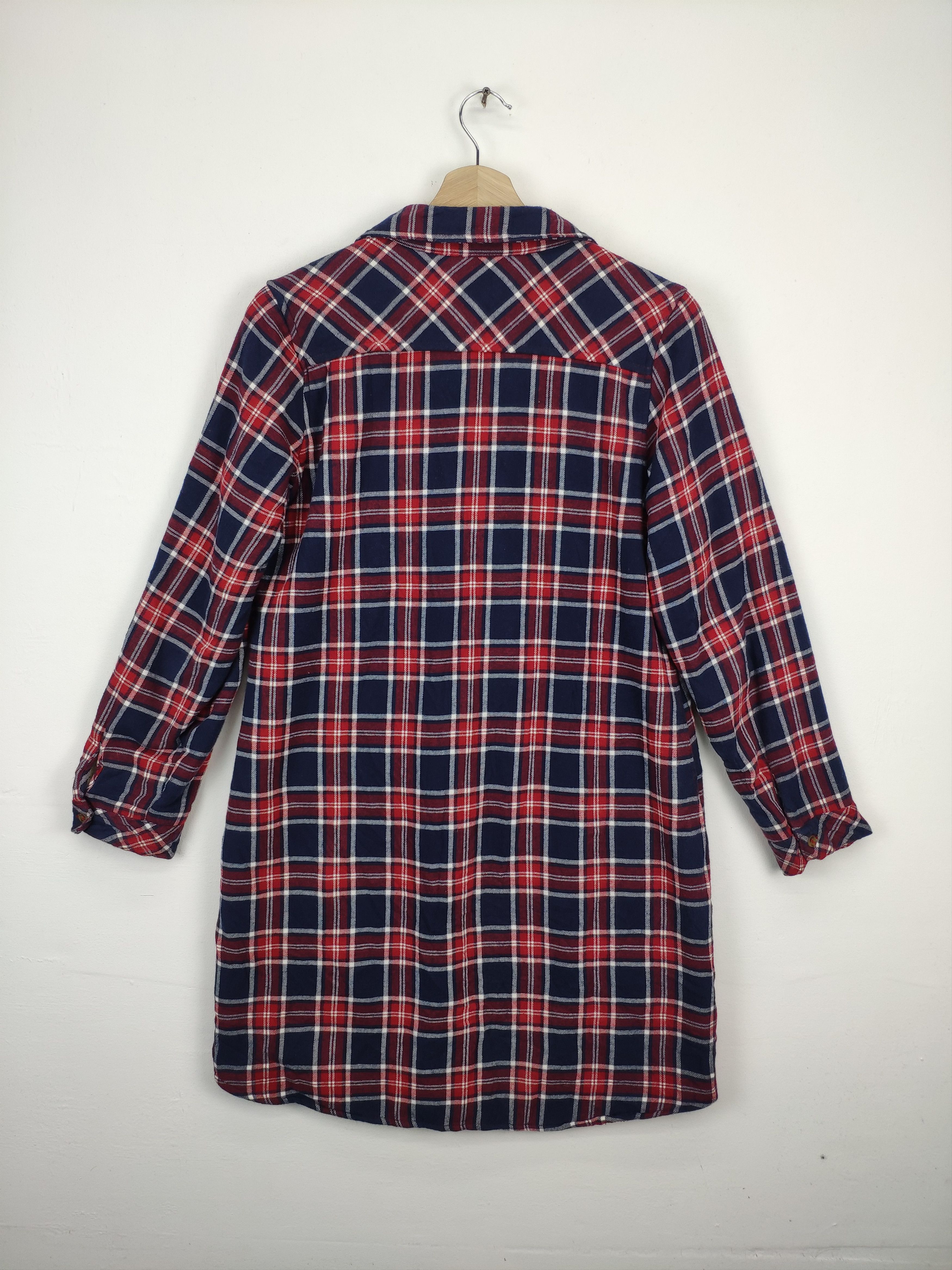 Flannel × Vintage Vintage Plaid Flannel Lining Fleece Sherpa Button Up Size M / US 6-8 / IT 42-44 - 3 Thumbnail